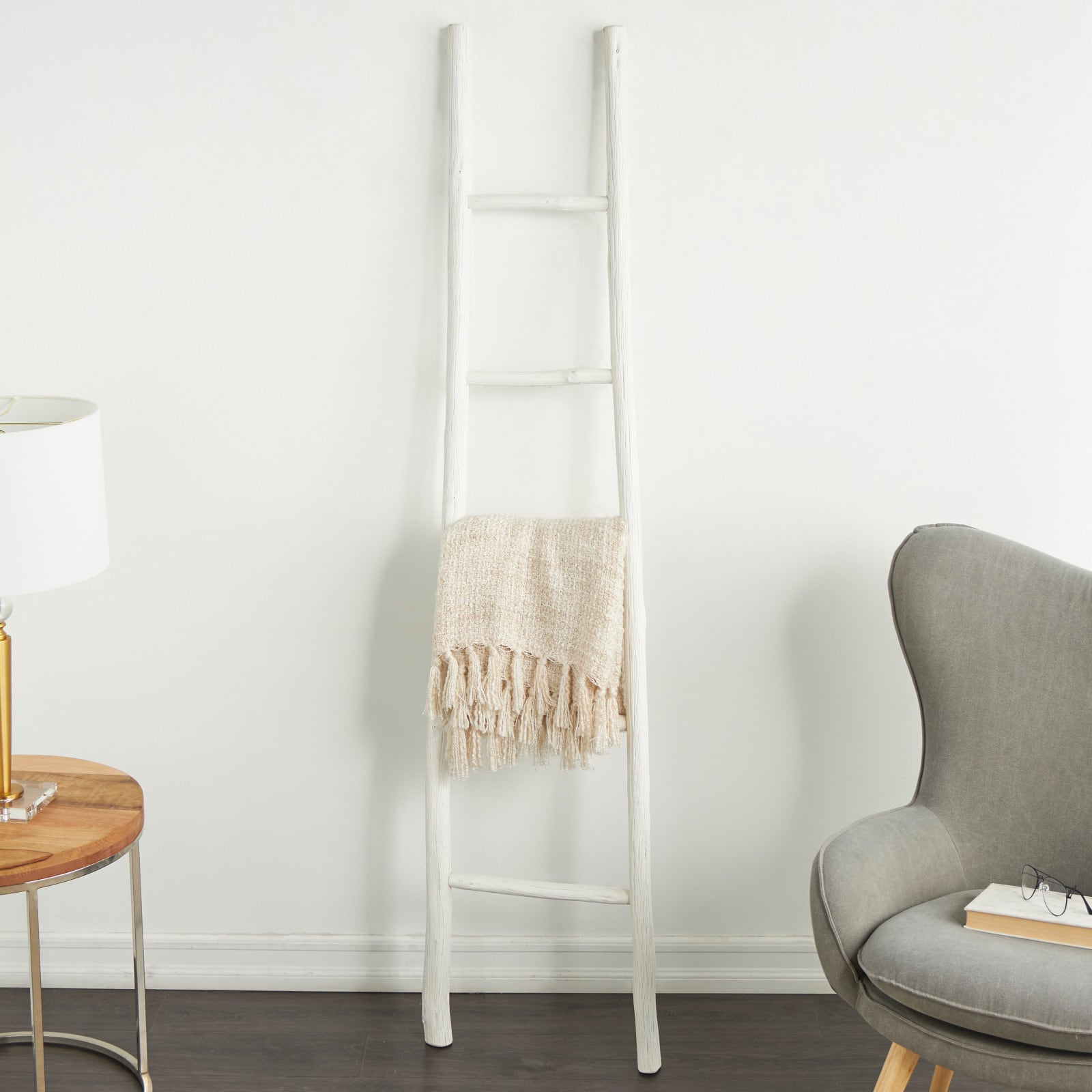 6ft. Handmade Slanted Wood Ladder
