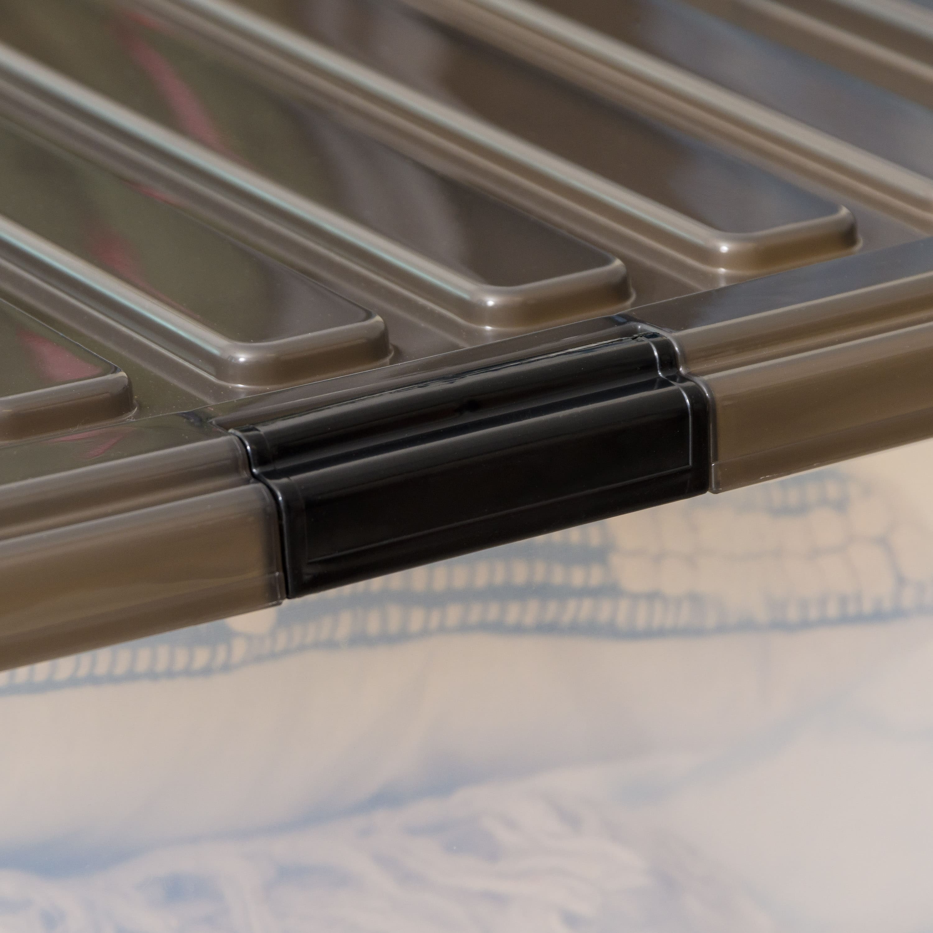 Iris® 144qt. Clear View Plastic Storage Bins with Gray Latching Buckle Lids, 3ct.