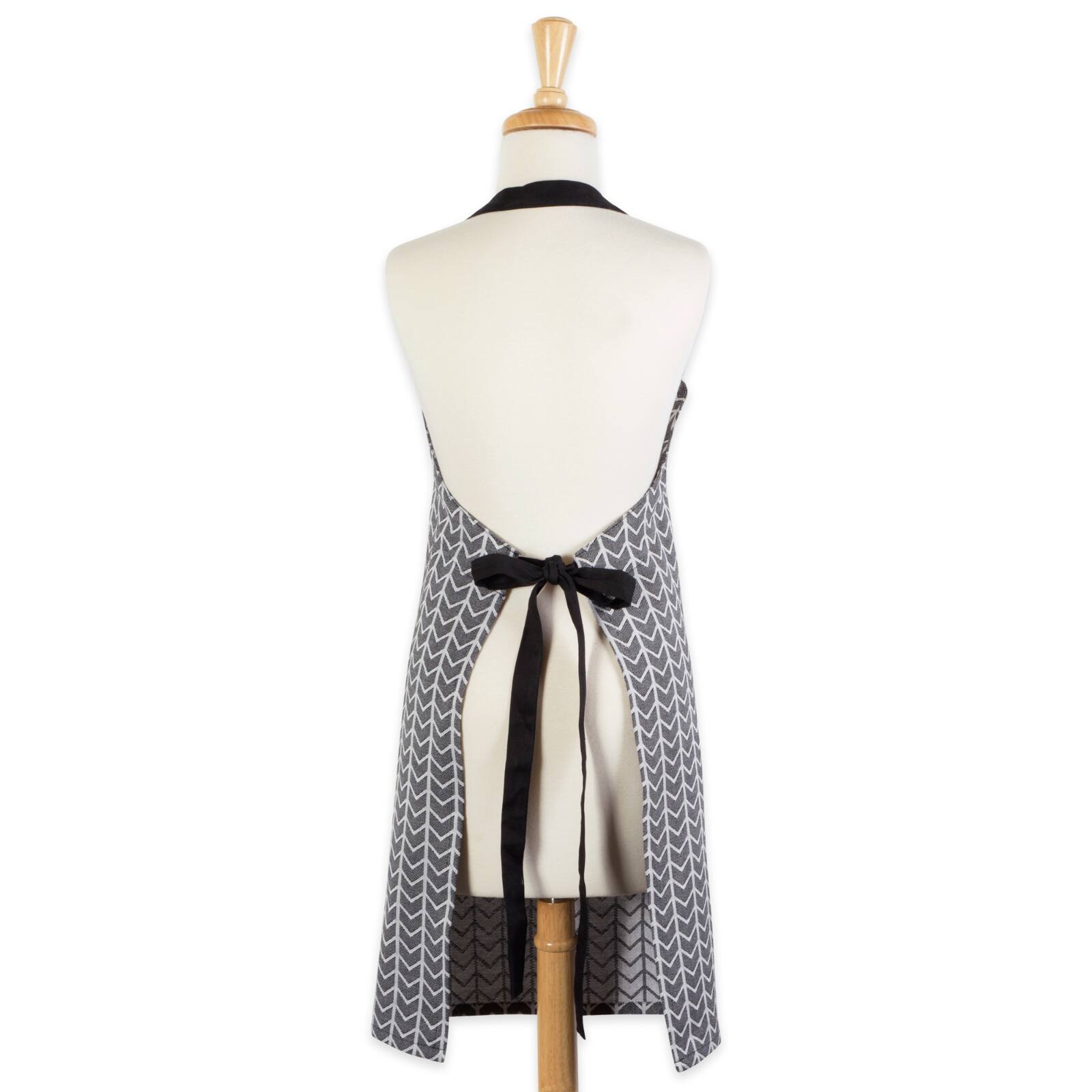 Black & White Herringbone Chef Apron