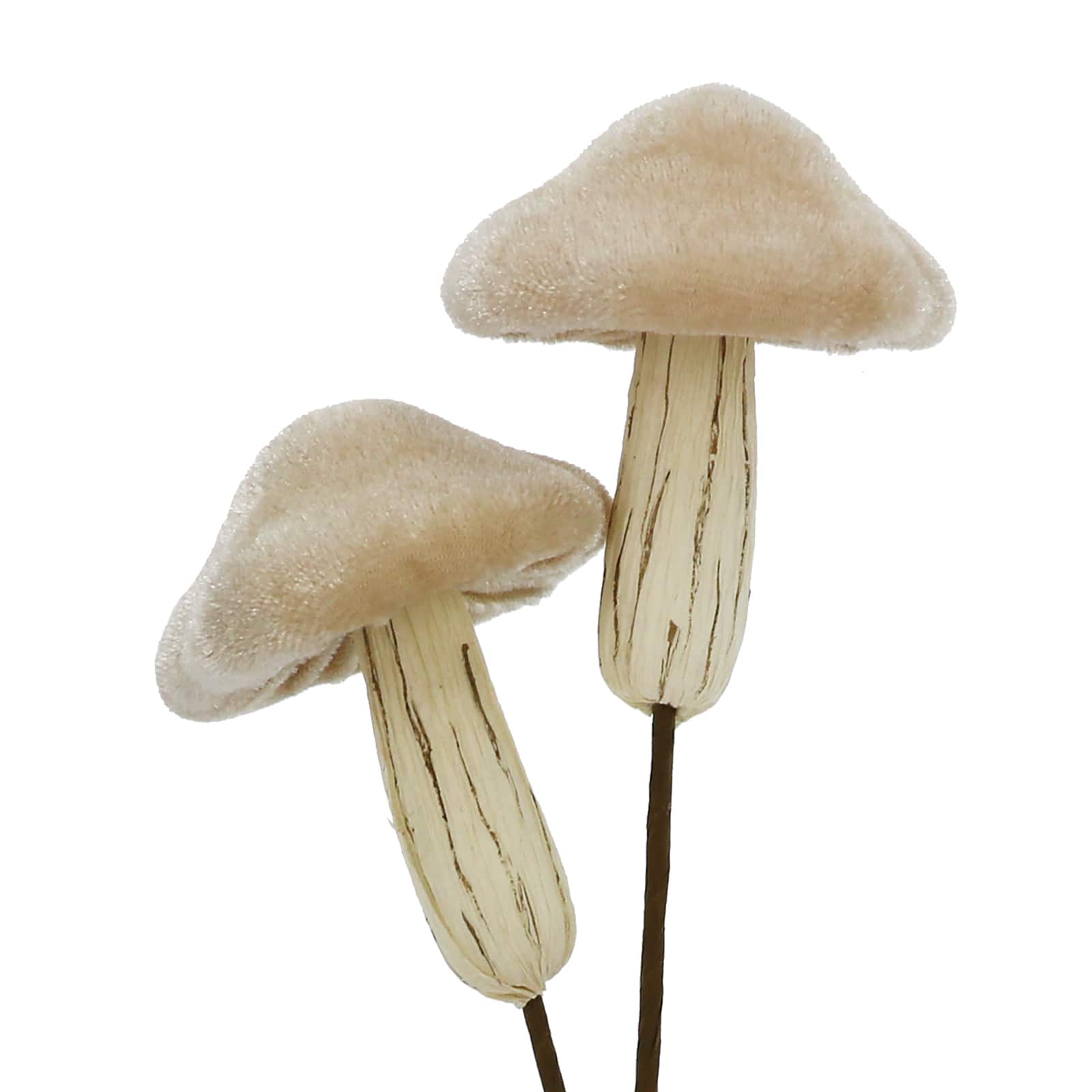 11.5&#x22; Cream Velvet Mushroom Pick by Ashland&#xAE;