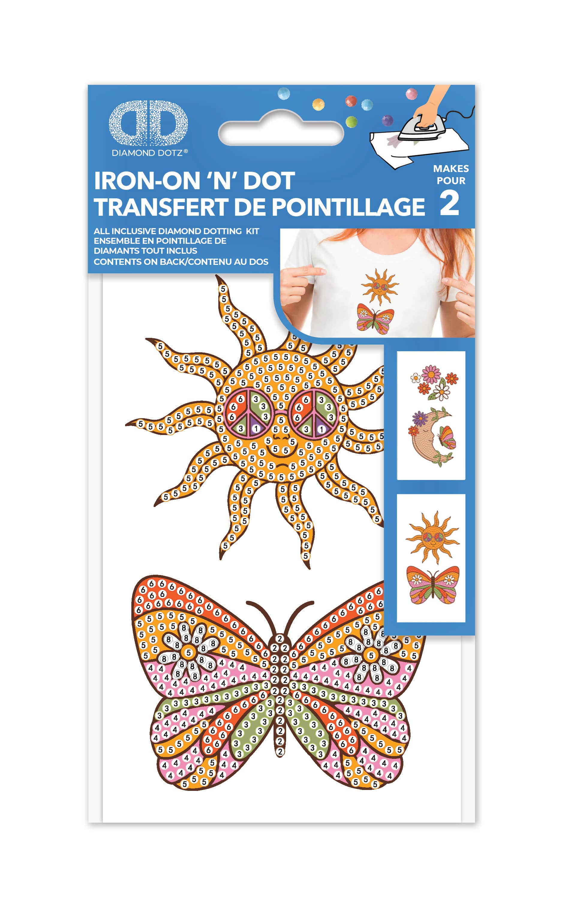 Diamond Dotz® Boho Sun & Moon Iron-On 'n' Dot Kit