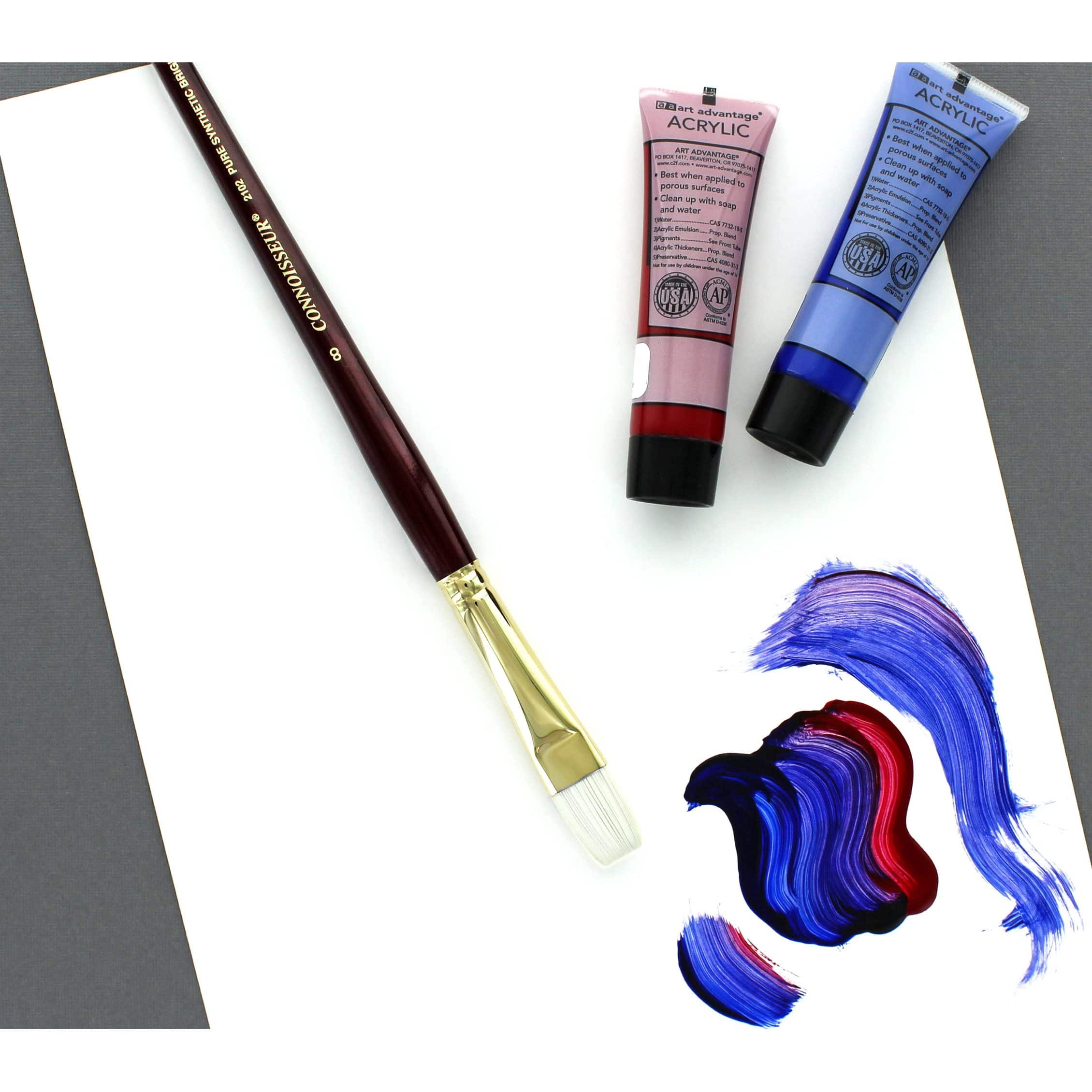 Connoisseur&#xAE; Pure Synthetic Bristle Long Handle Bright Brush