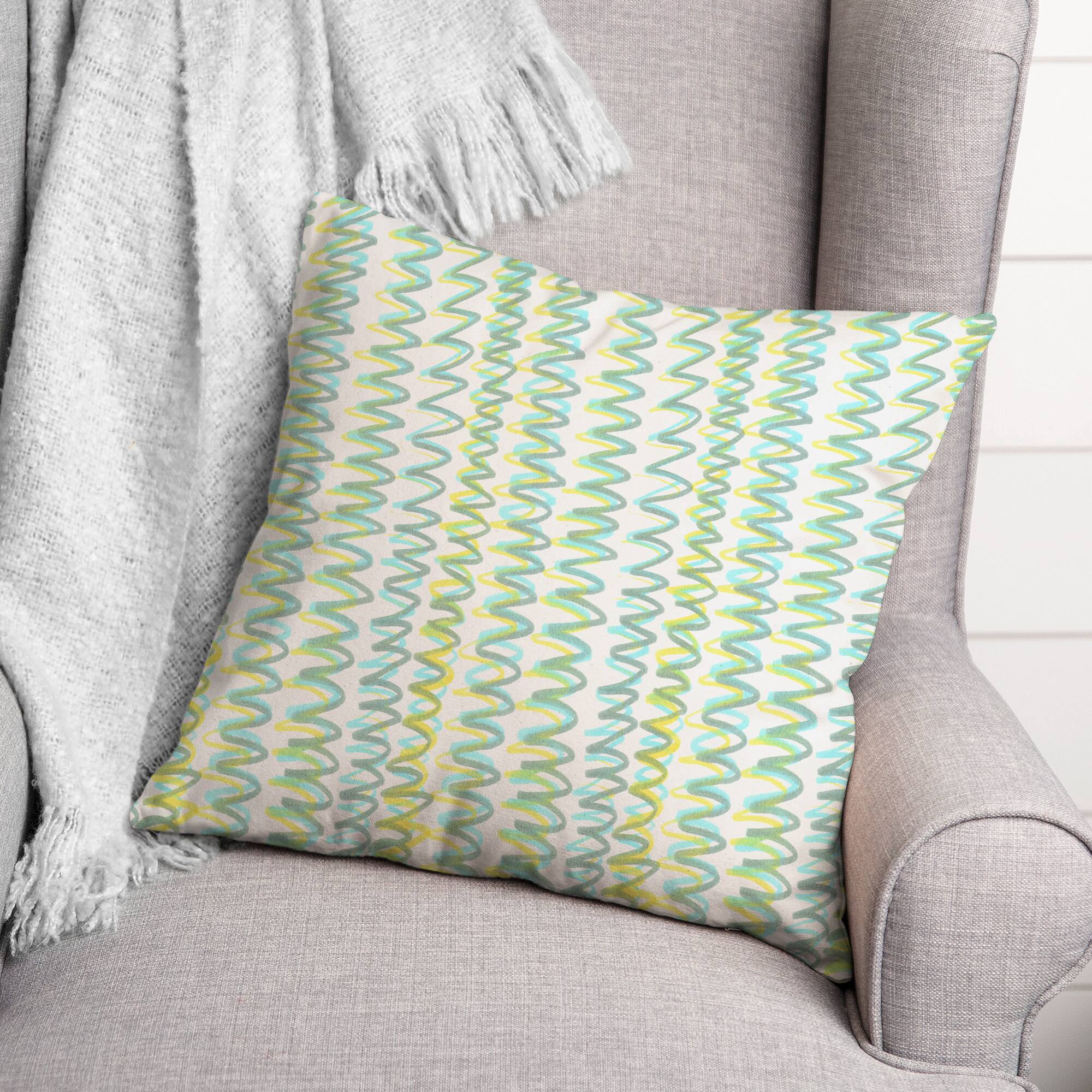 18" Squiggles Throw Pillow