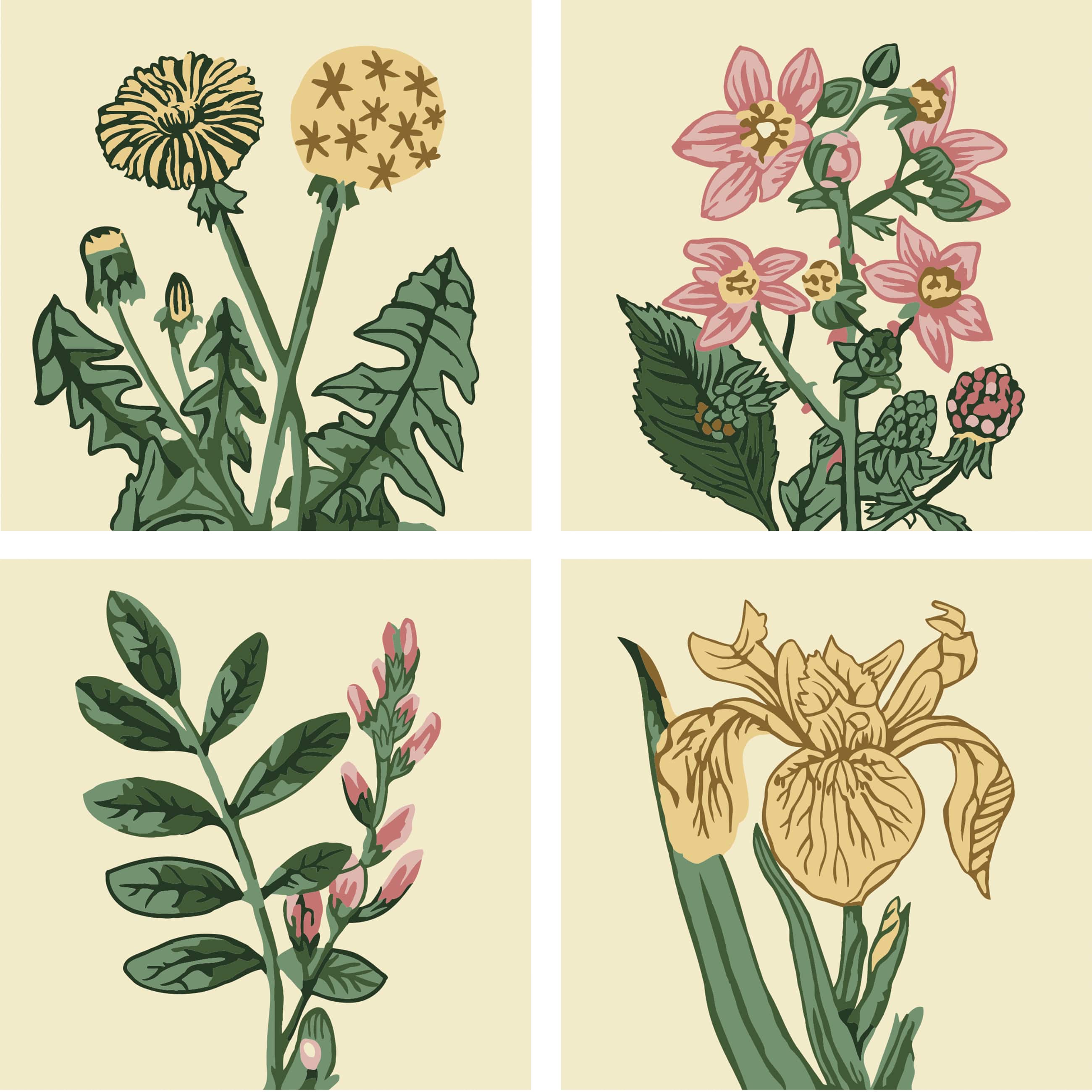 Vintage Flowers Paint-by-Number Gallery Mini Kit by Artist's Loft®