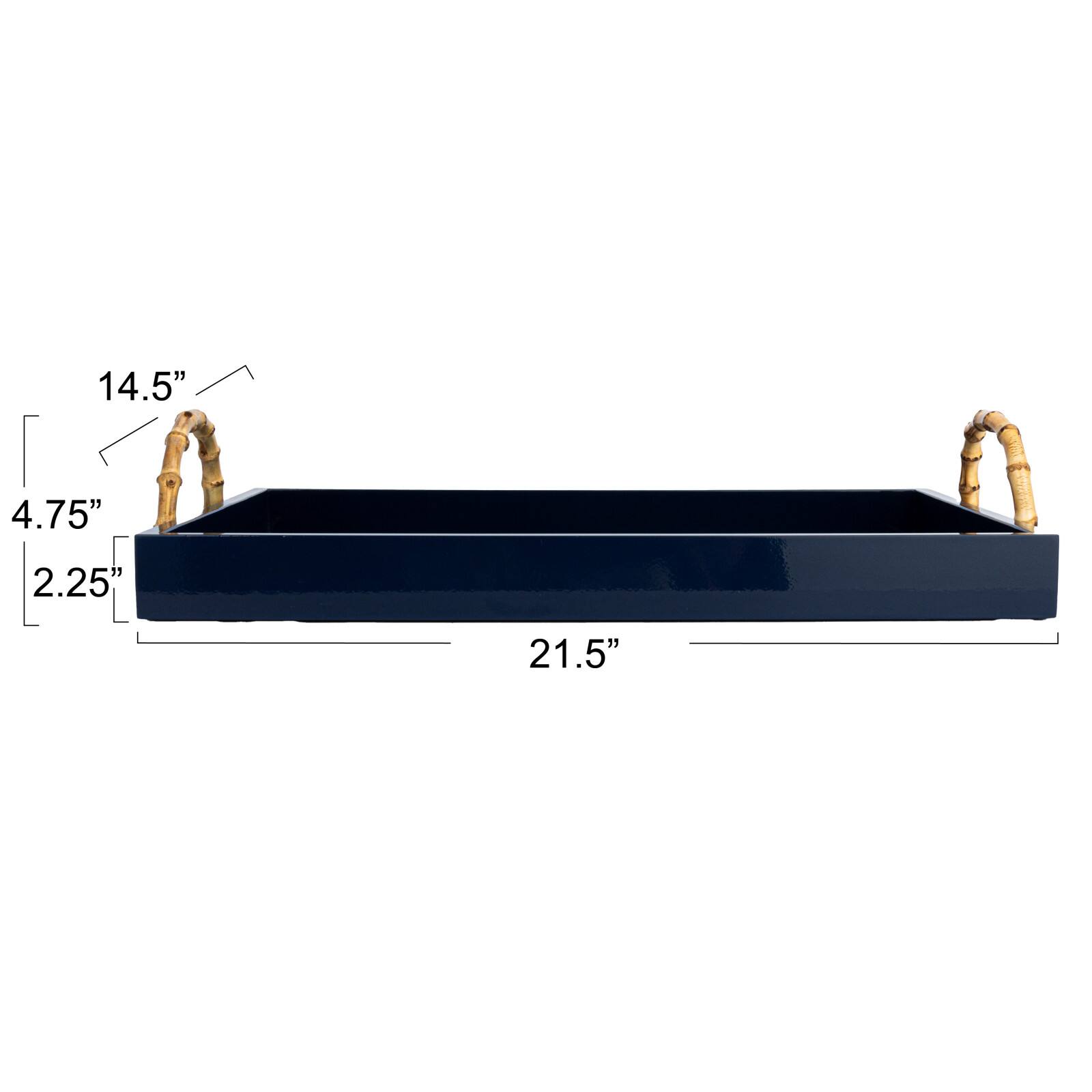Hello Honey&#xAE; 21.5&#x22; Wide Nautical Bamboo Tray