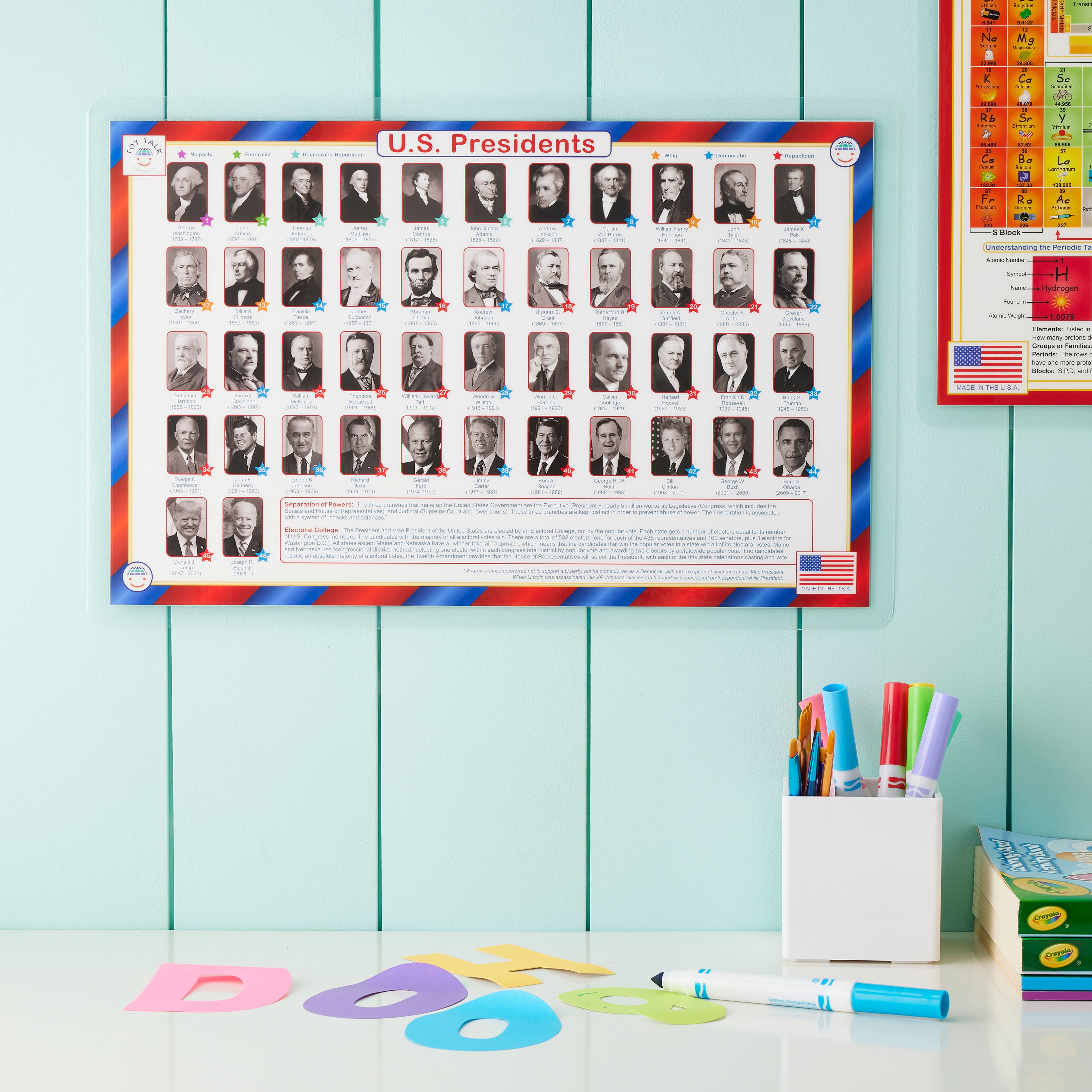 12 Pack: Tot Talk U.S. Presidents Placemat