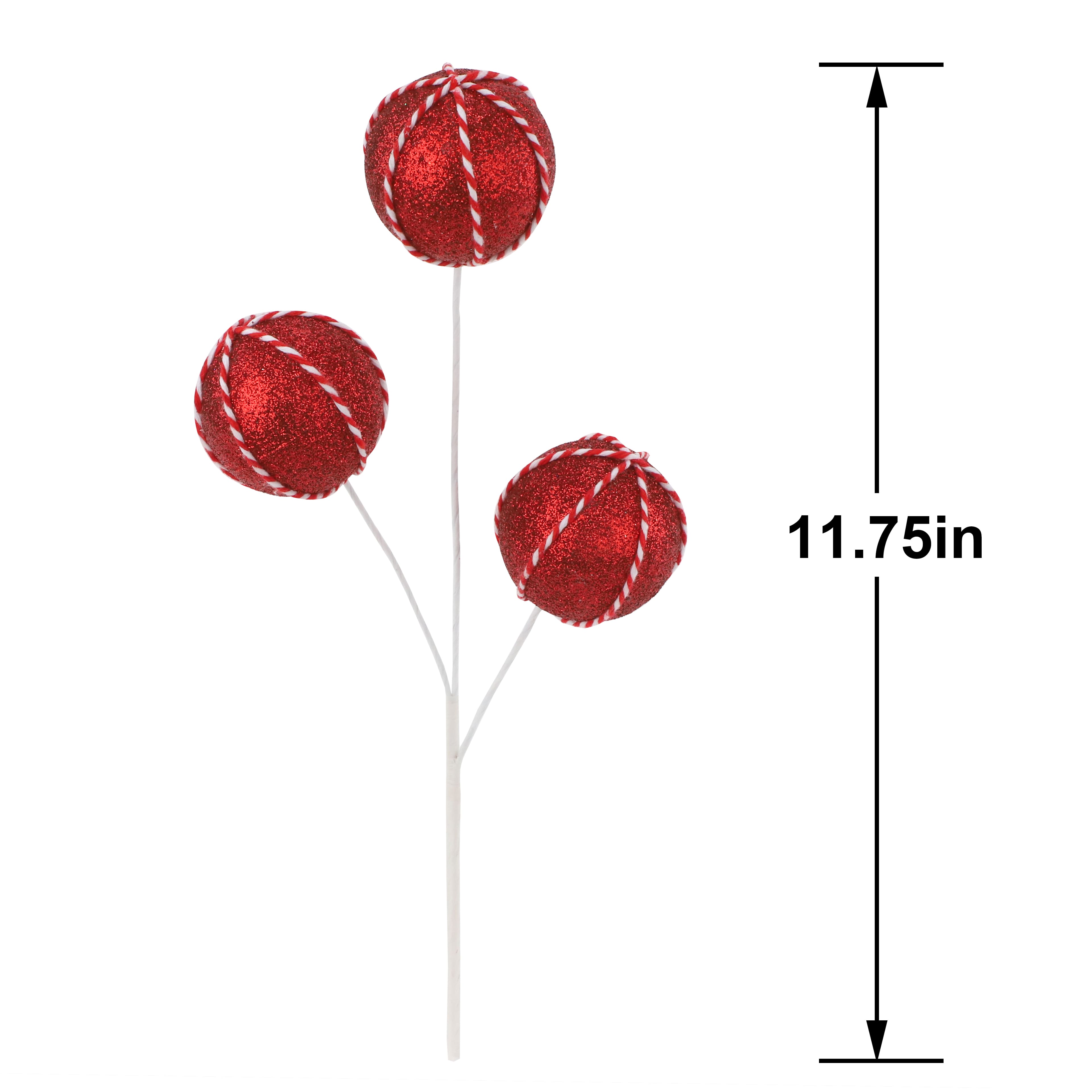 11.75&#x22; Red Ball Ornament Pick by Ashland&#xAE;