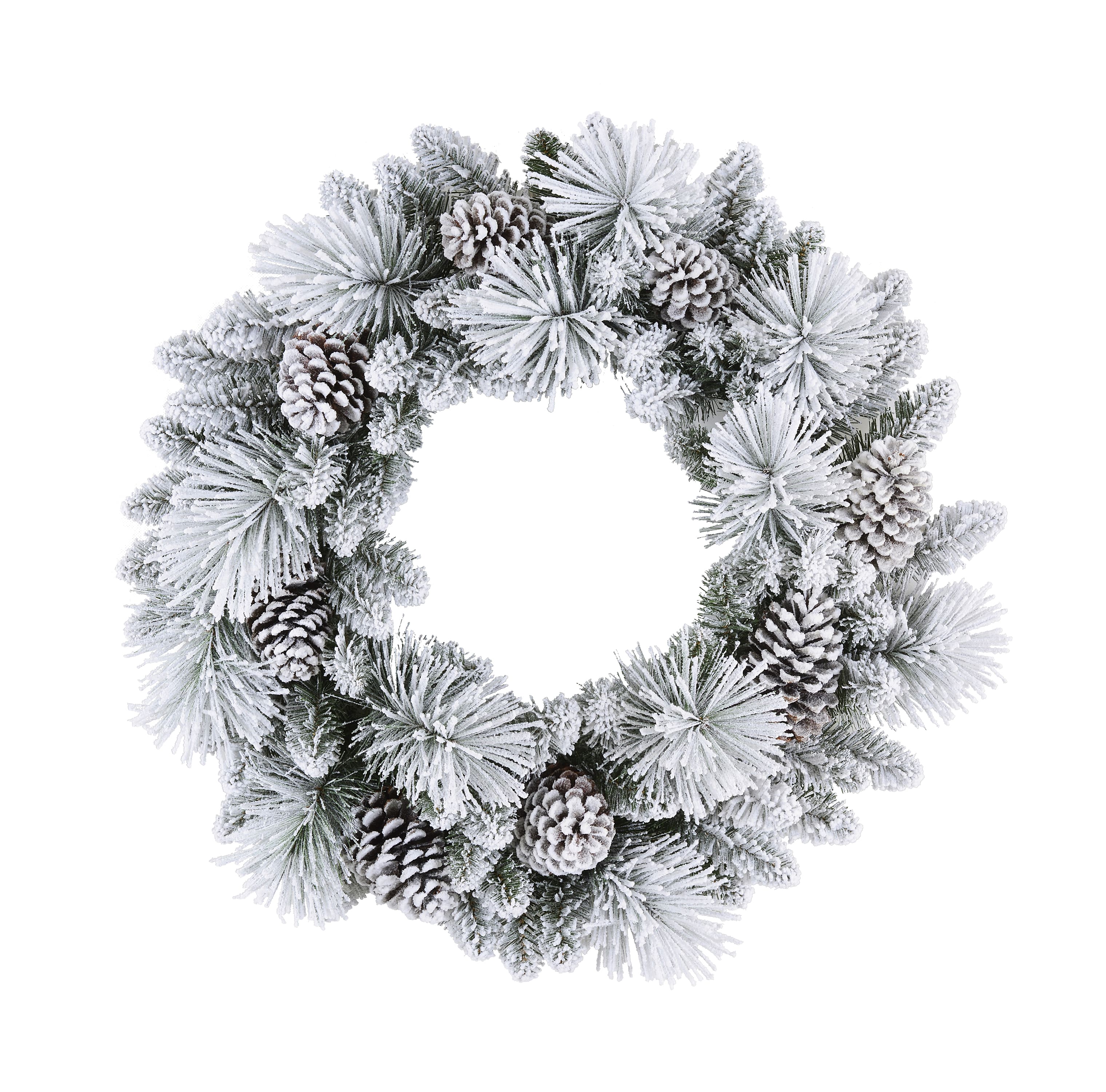 32" Flocked Berkshire Artificial Spruce Wreath