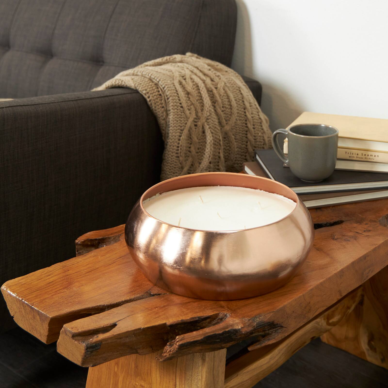 Tropical Breeze Scented 5-Wick Candle in Copper Container Bowl