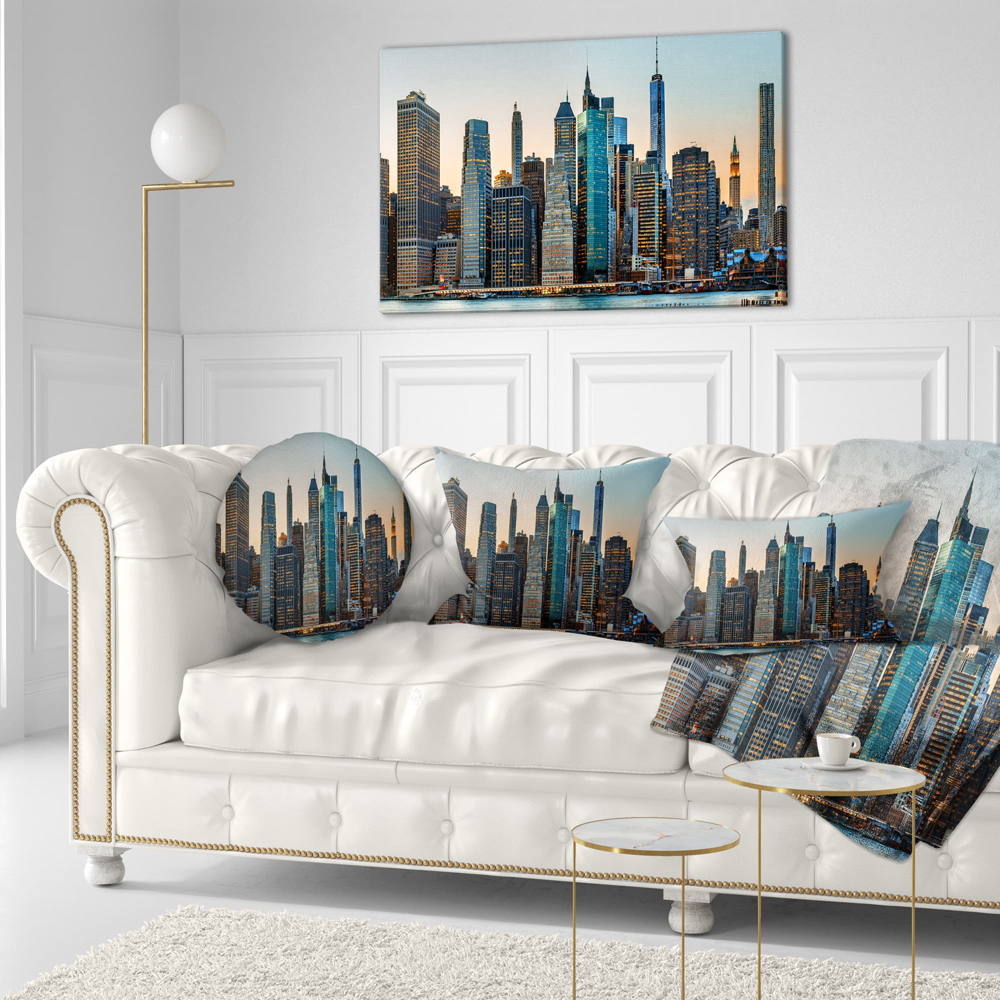 Designart - New York City Skyline - Photography Canvas Art Print