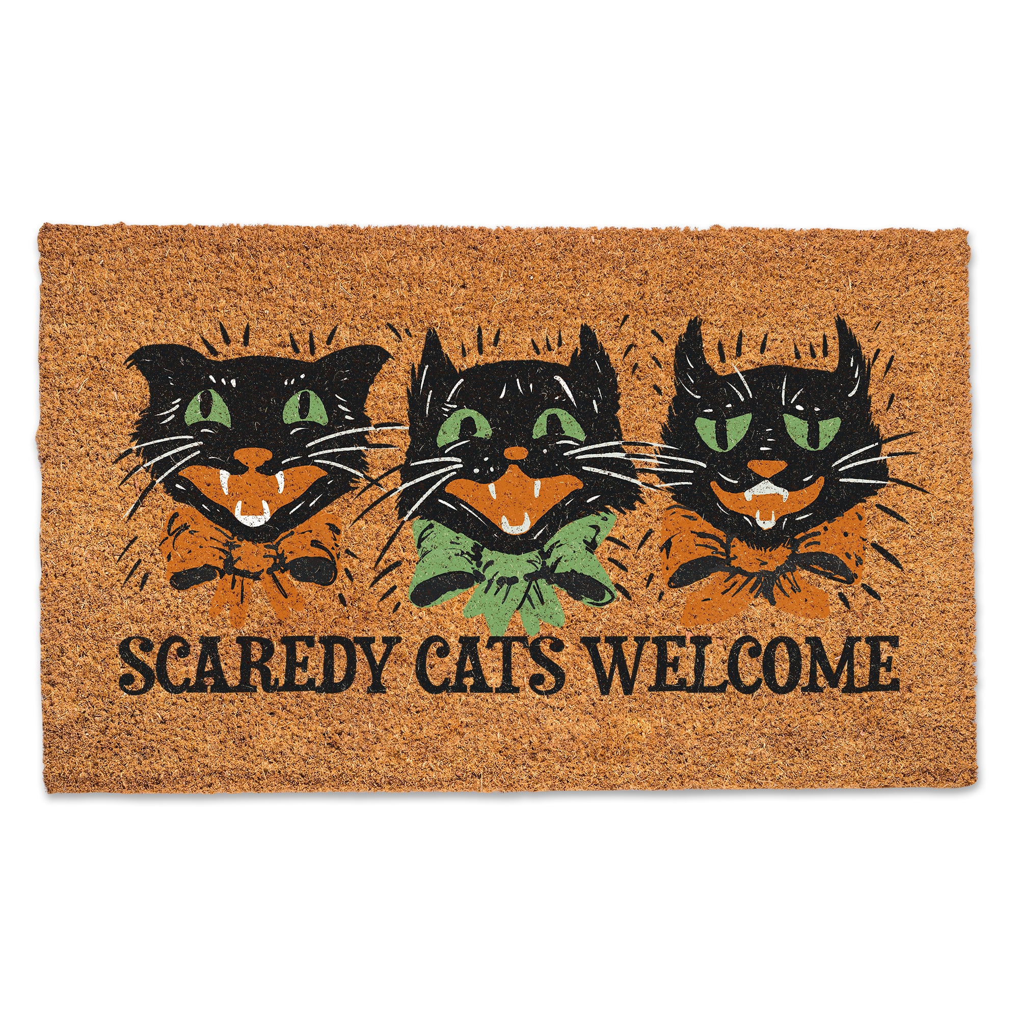 Scaredy Cats Welcome Door Mat