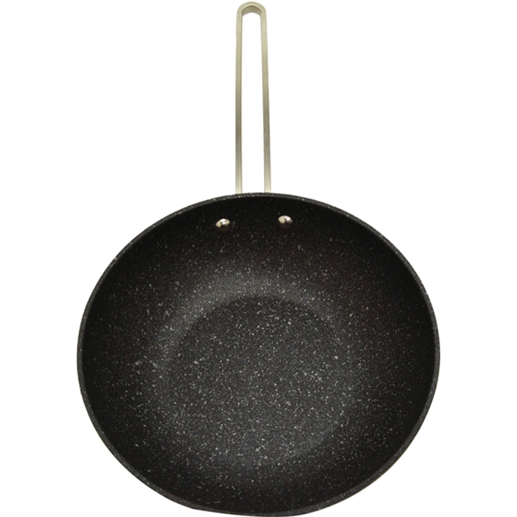 THE ROCK by Starfrit 7.08" Personal Wok Pan With Stainless Steel Wire Handle