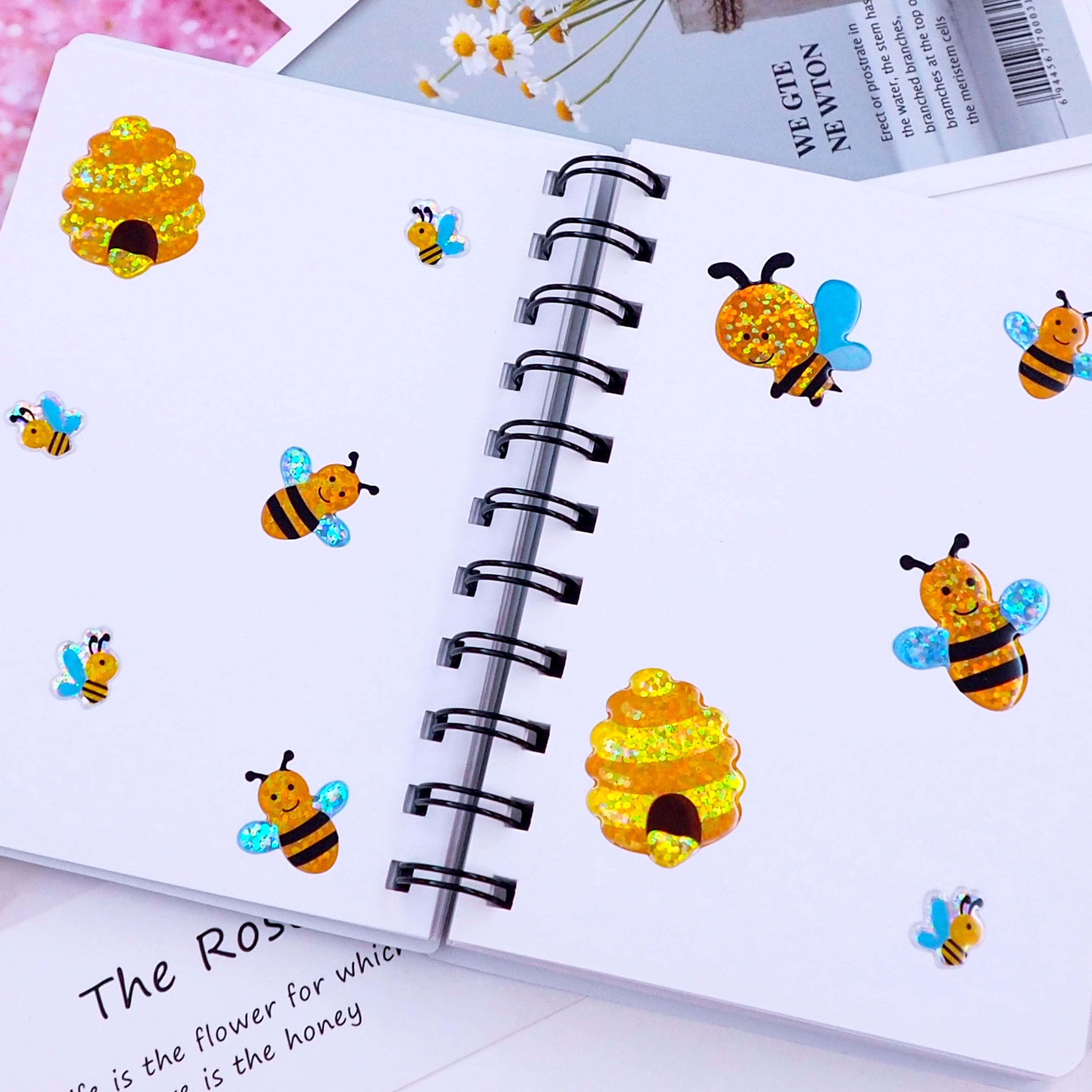 9X12MM Wood Bumble Bees Stickers Self Adhesive Easter Crafts Toppers Embellishments For Scrapbooking Cardmaking Pack of 150 Yellow