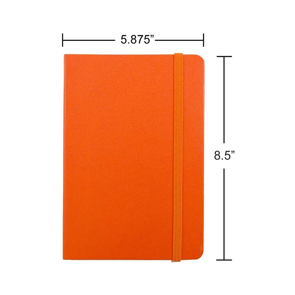 JAM Paper Large Hardcover Notebook with Elastic Band