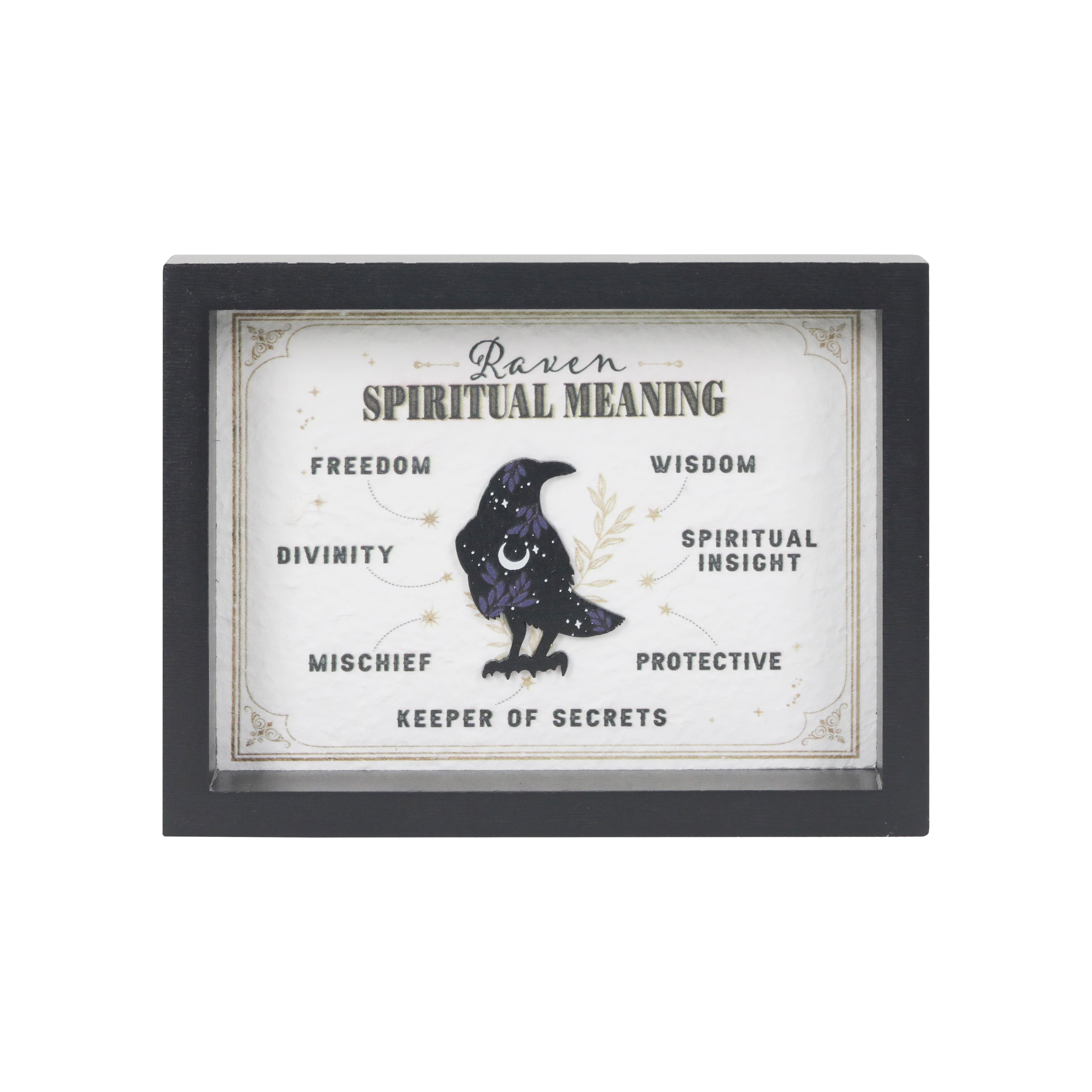 7.75&#x22; Raven Spiritual Meaning Tabletop Sign by Ashland&#xAE;