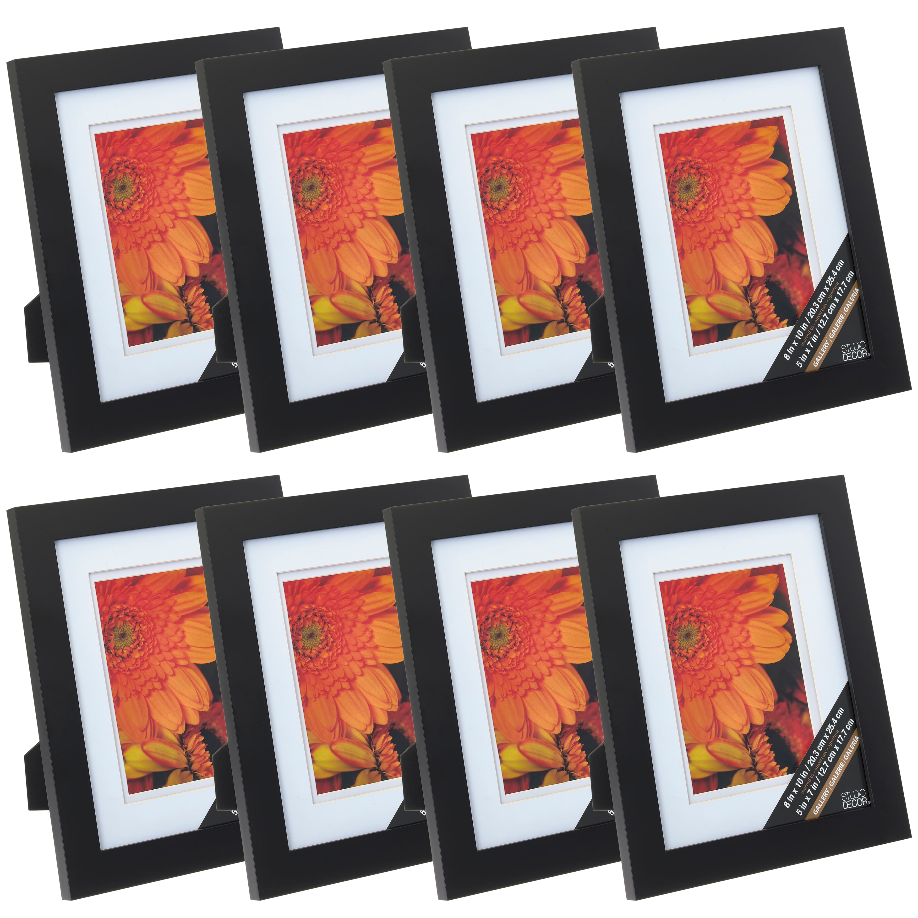 5 x 7 Black Floating Easel Tabletop Picture Frame