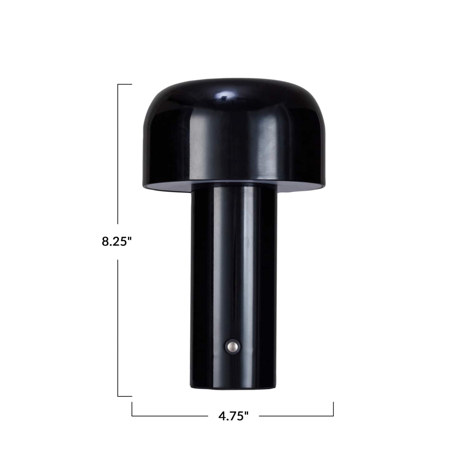 Hello Honey® 8.25" Black Round Metal LED Rechargeable Table Lamp Set, 2ct.