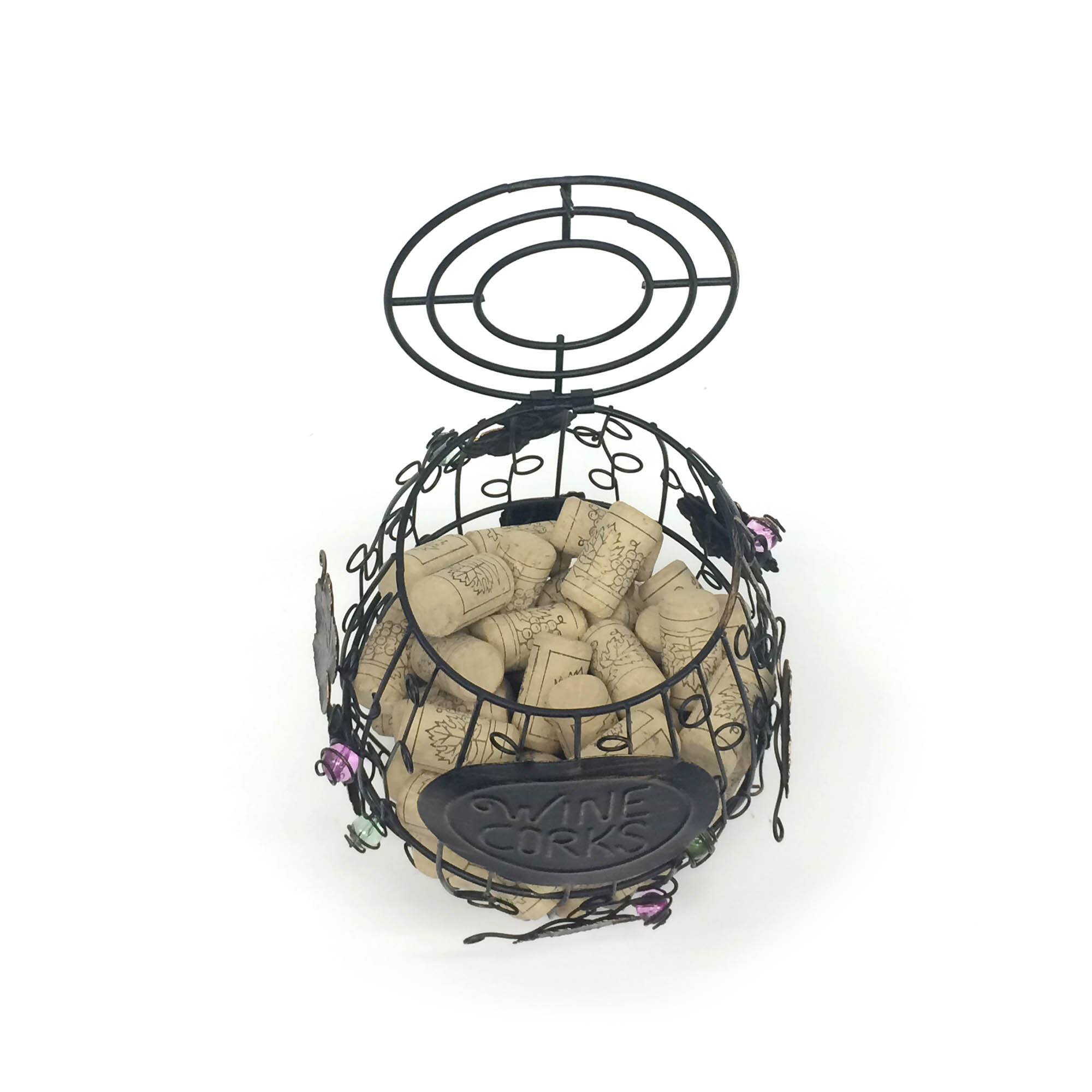 Mind Reader Bronze Wine Barrel Cork Holder