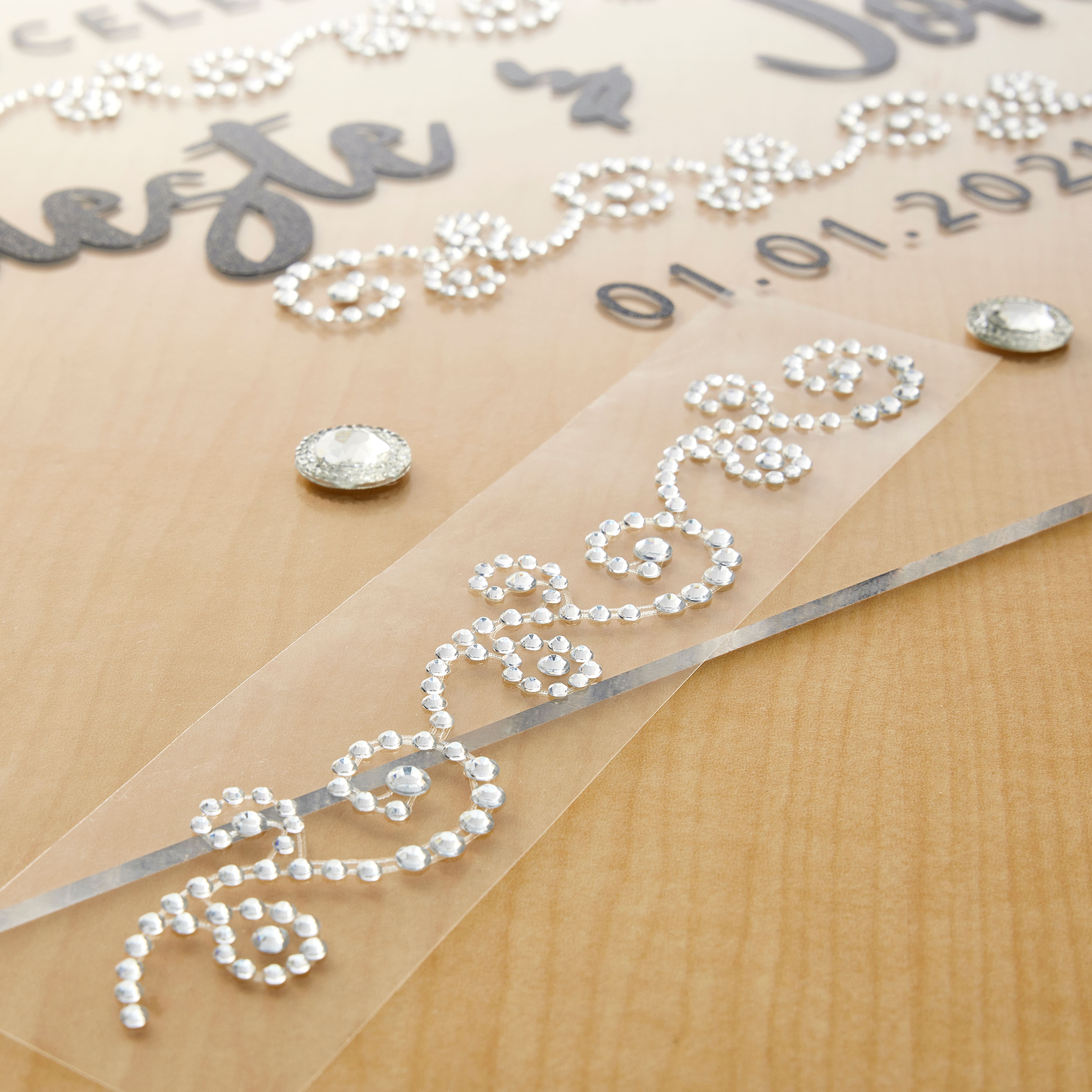 Recollections™ Adhesive Rhinestones, Curved Clear Flourishes