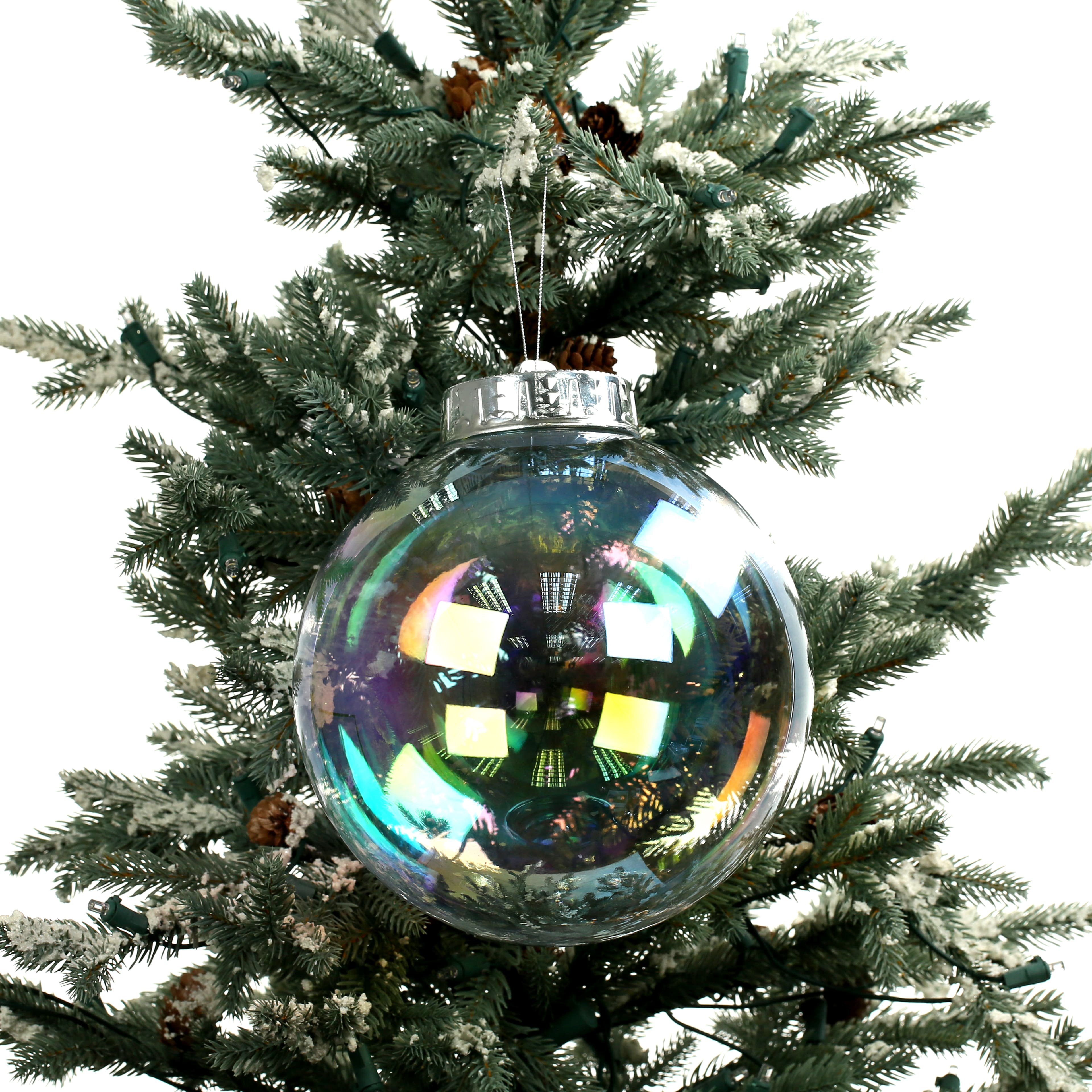 8&#x22; DIY Iridescent Plastic Ball Ornament by Make Market&#xAE;
