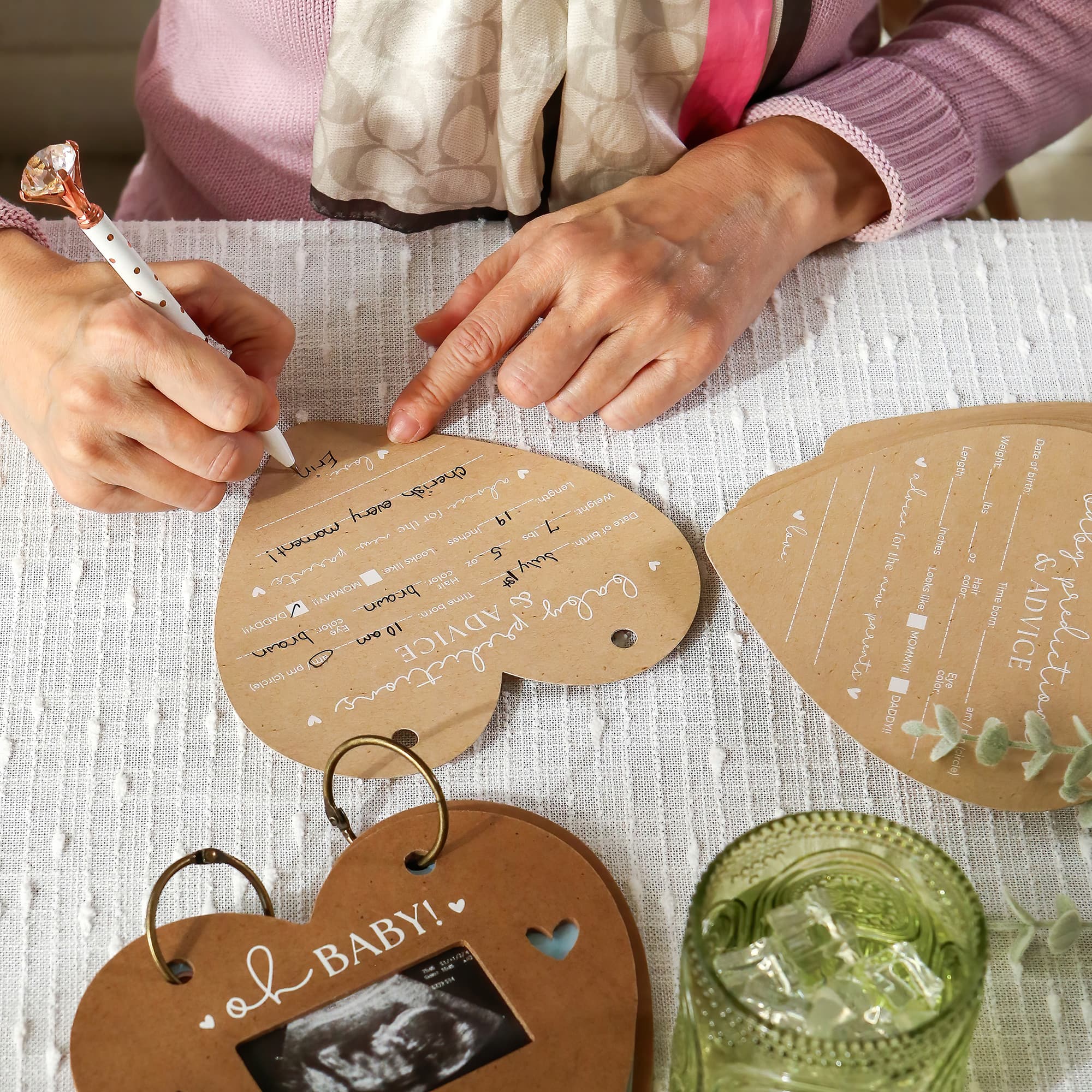 Kate Aspen&#xAE; Kraft Heart Baby Shower Keepsake Book