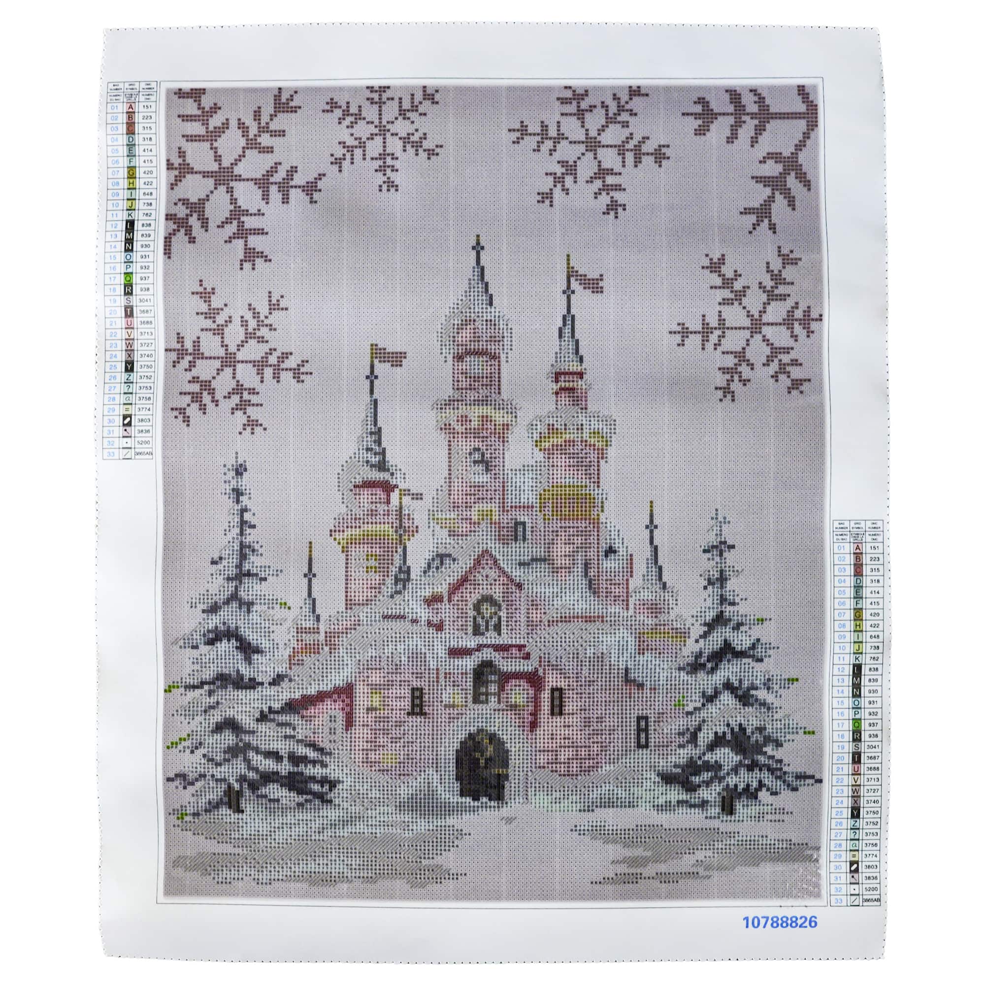 16&#x22; x 20&#x22; Pink Castle Diamond Art Kit by Make Market&#xAE;
