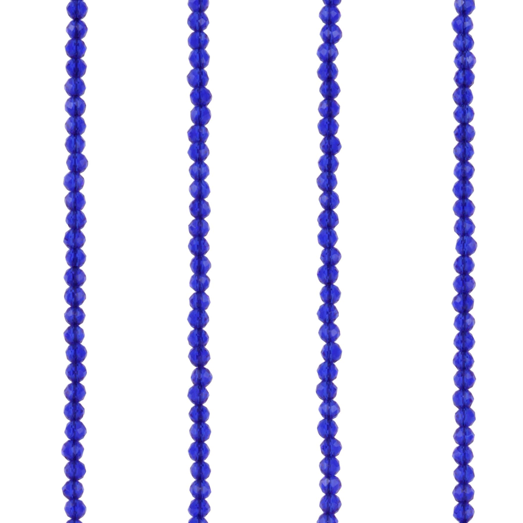 Blue Faceted Glass Round Beads, 2.8mm by Bead Landing™