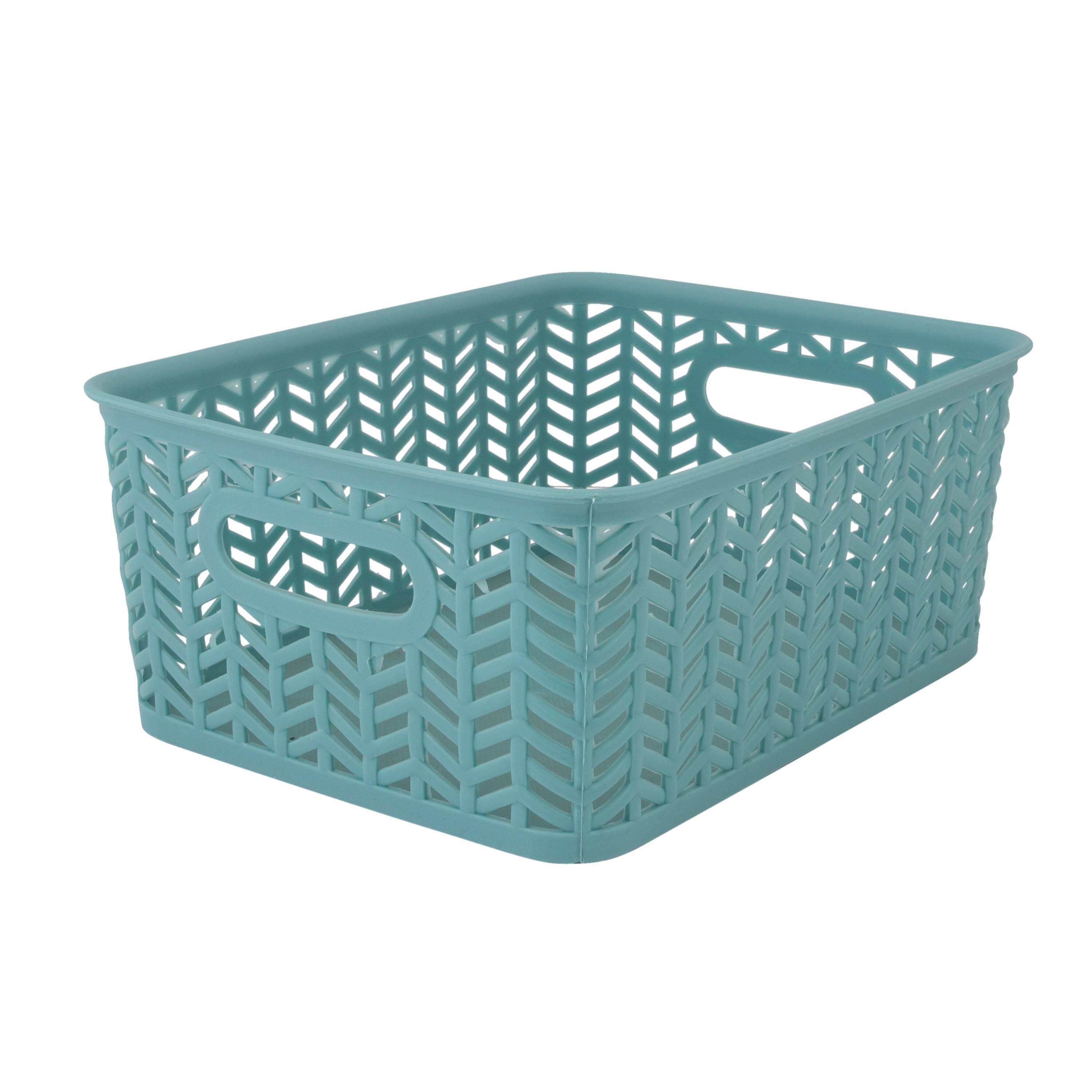 Simplify Small&#xA0;Herringbone Storage Basket, 3ct.