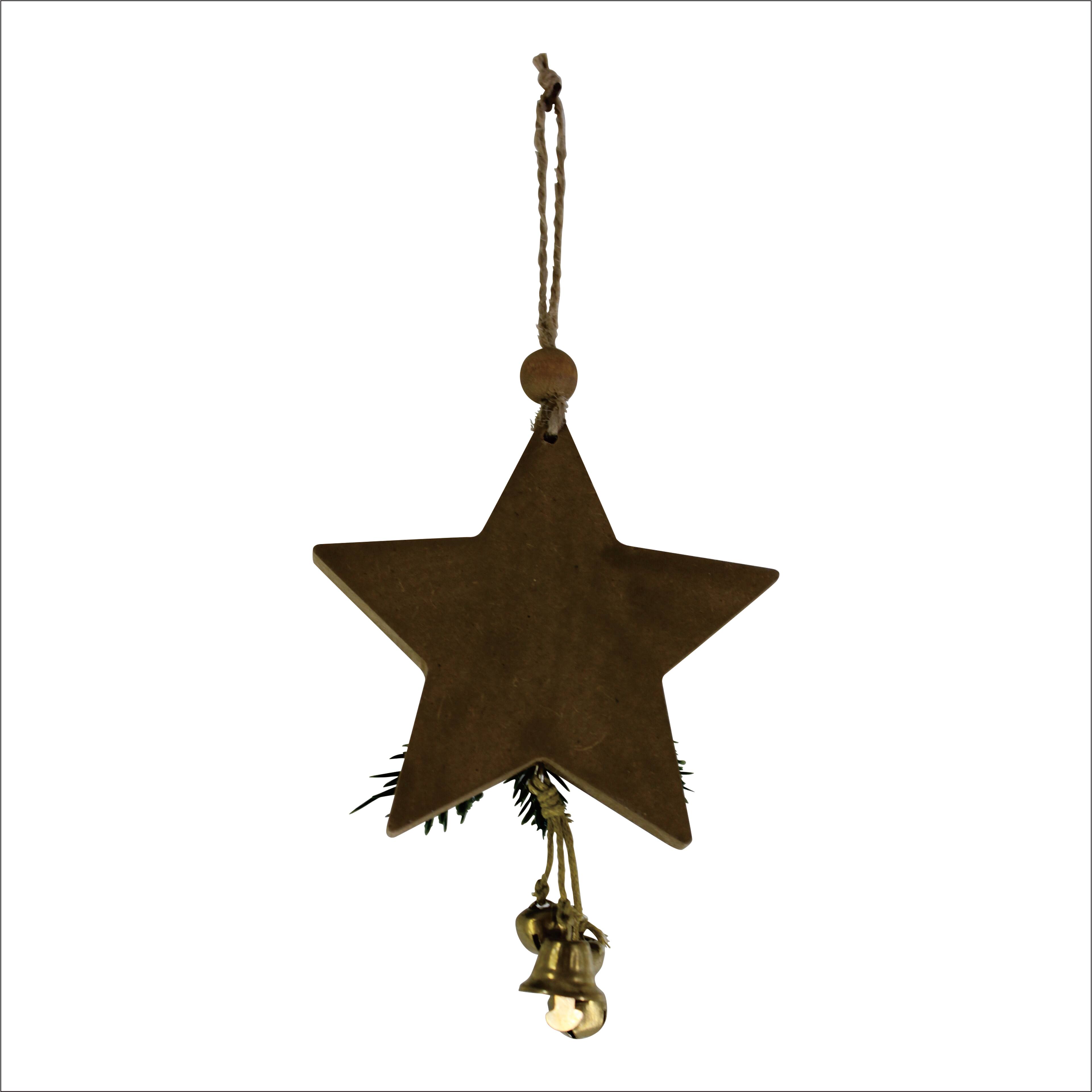 5&#x22; Star with Bells &#x26; Pine Ornament by Ashland&#xAE;