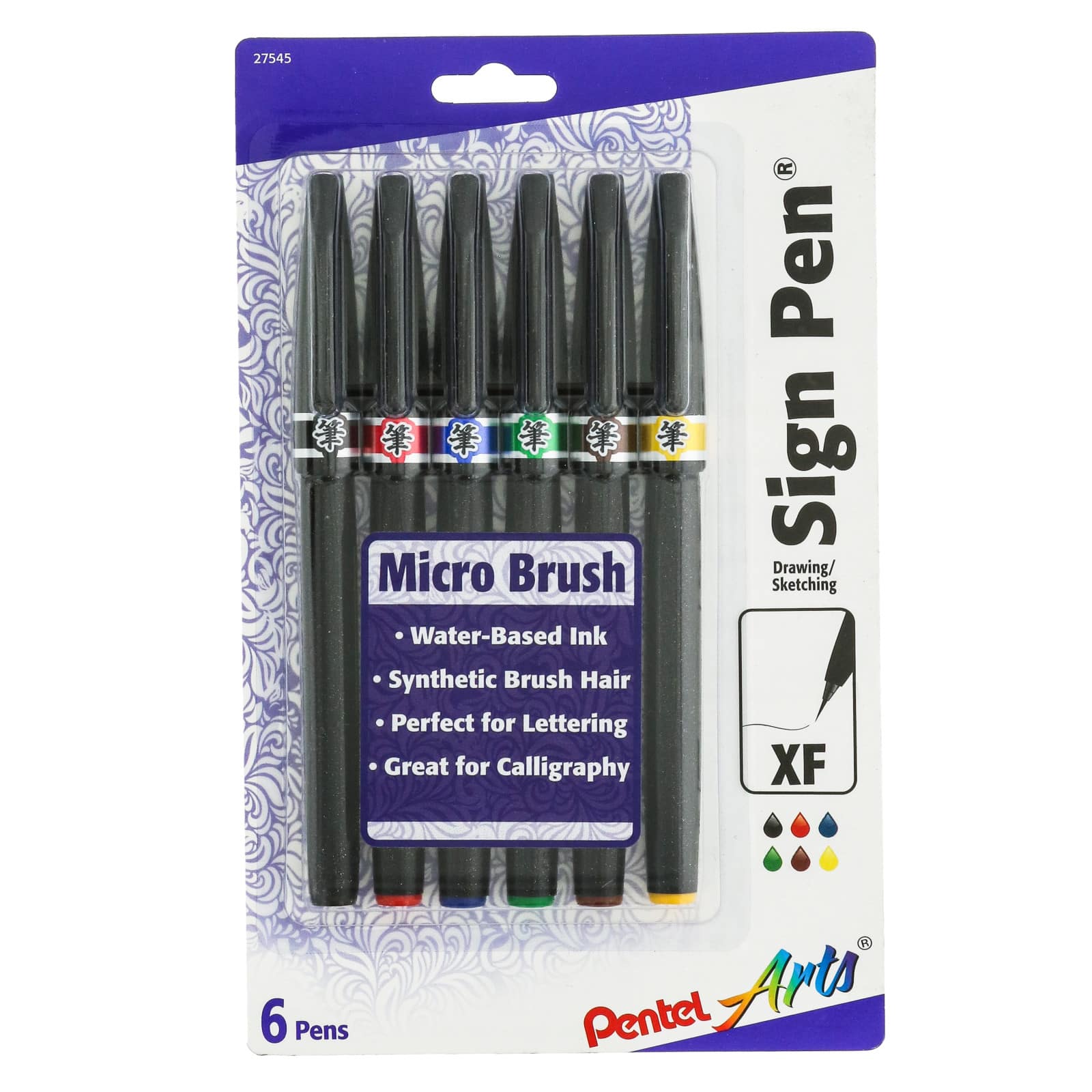 Buy ARPDJK Calligraphy Pens Set, 6 Pcs Black Brush Marker Pen