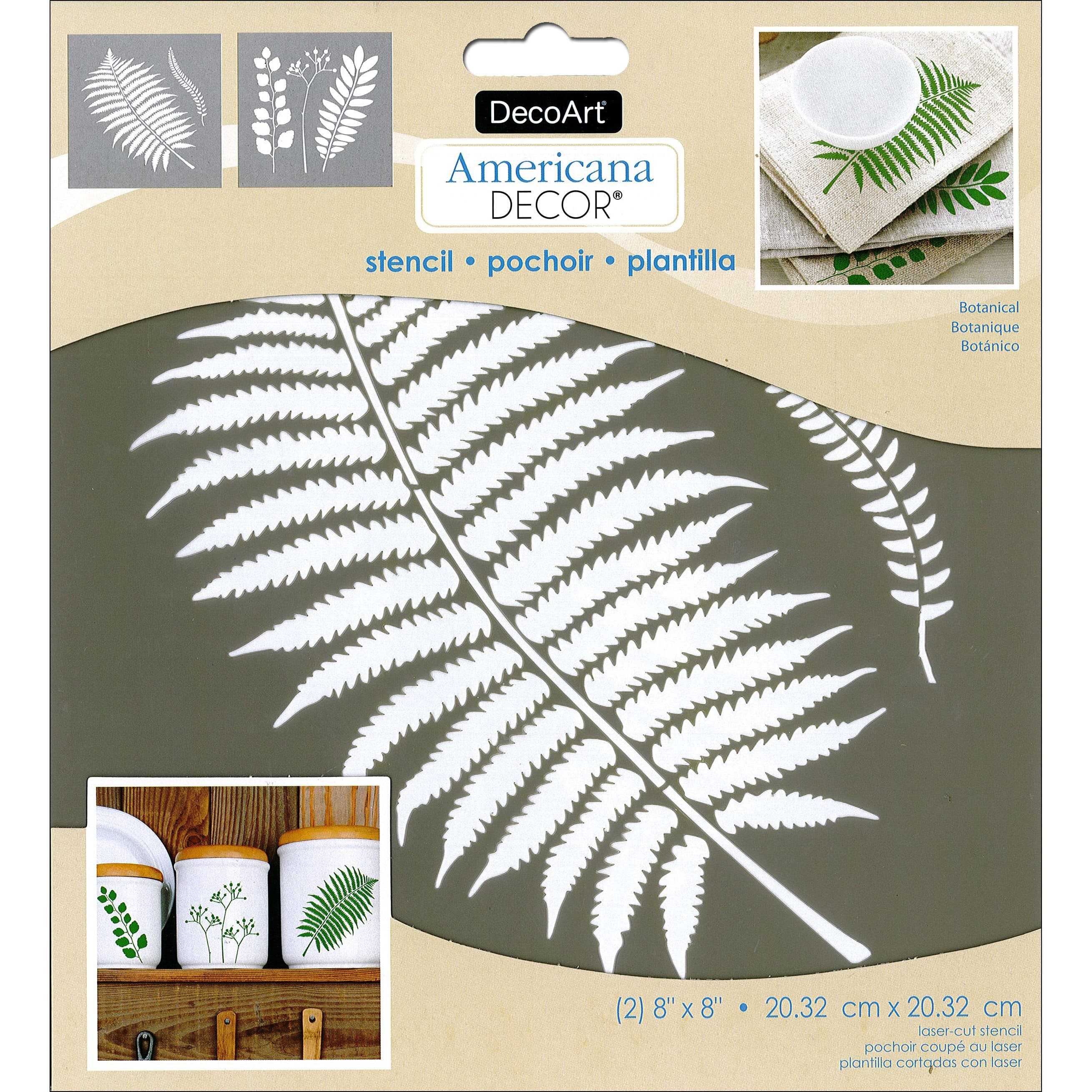 DecoArt Americana Decor 2ct. Botanical Stencils, 8 x 8 By Deco Art