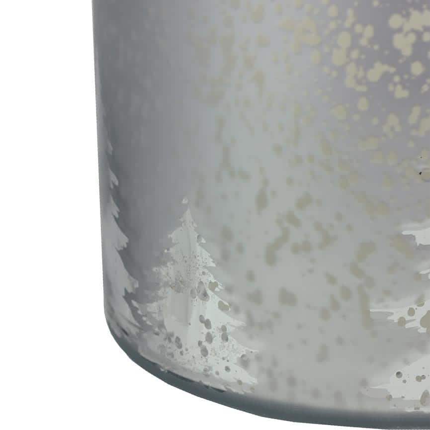 8" Reindeer & Tree Silhouette Pillar Candle Holder with Handle