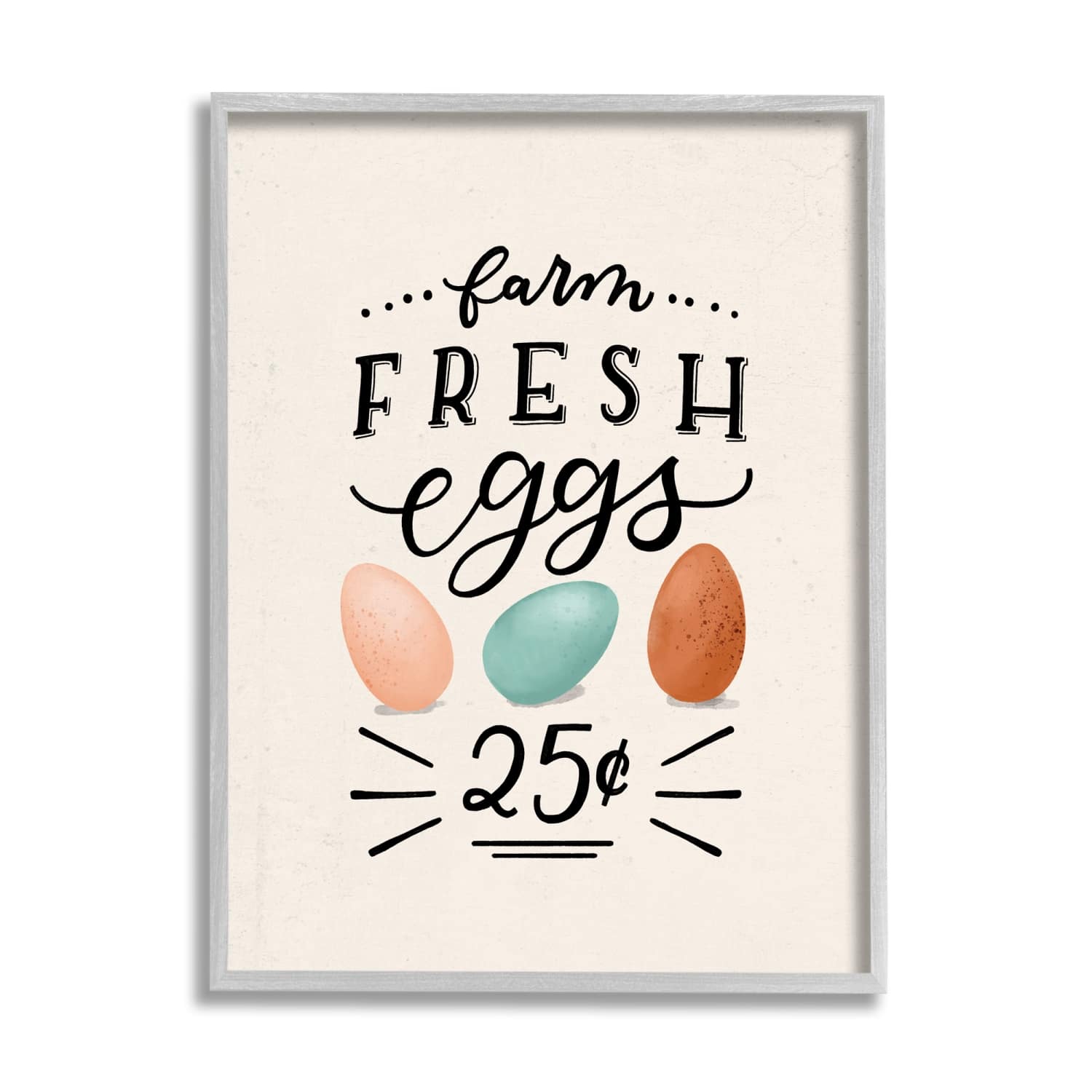 Stupell Industries Farm Fresh Eggs Sign Framed Giclee Art