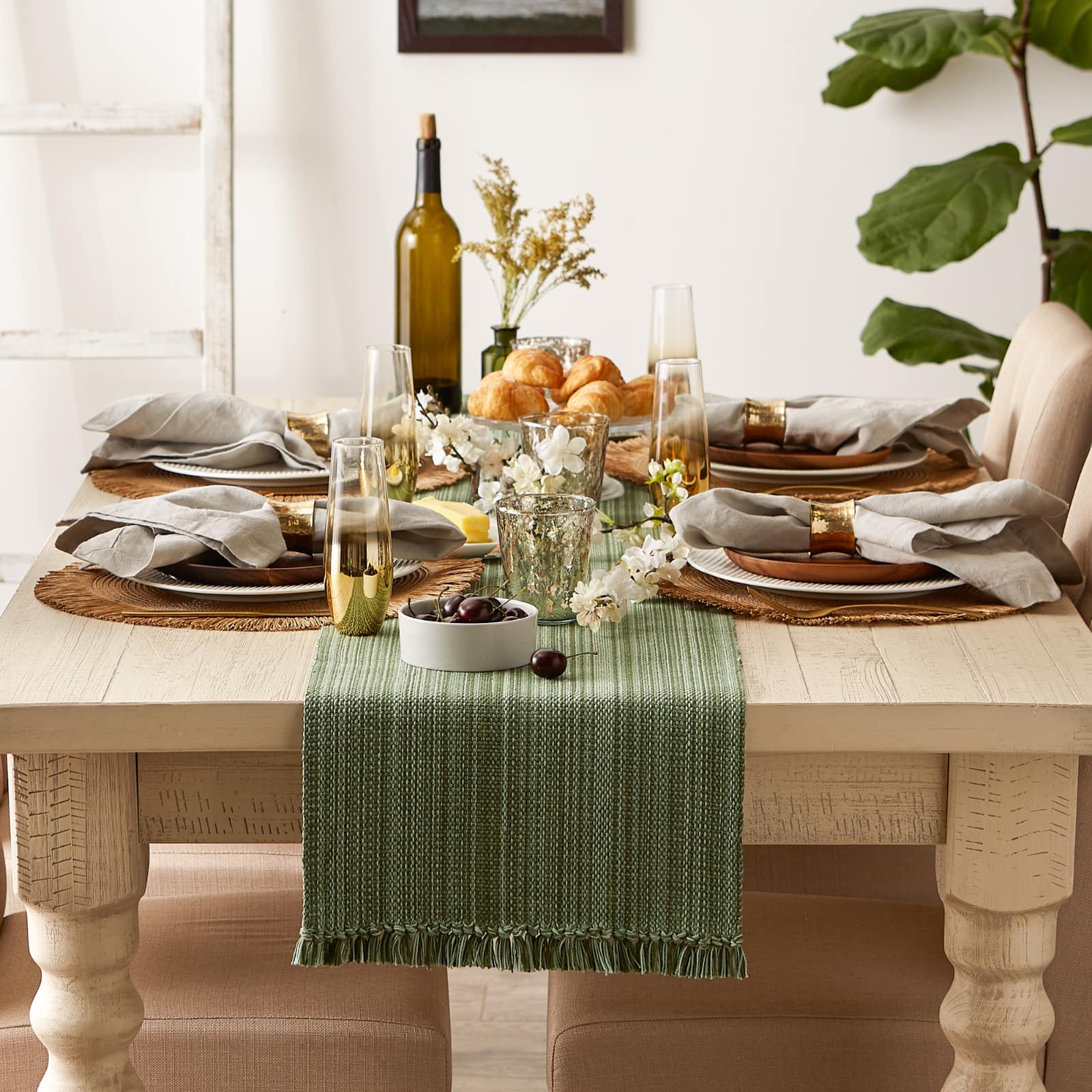 DII&#xAE; 72&#x22; Variegated Fringe Table Runner