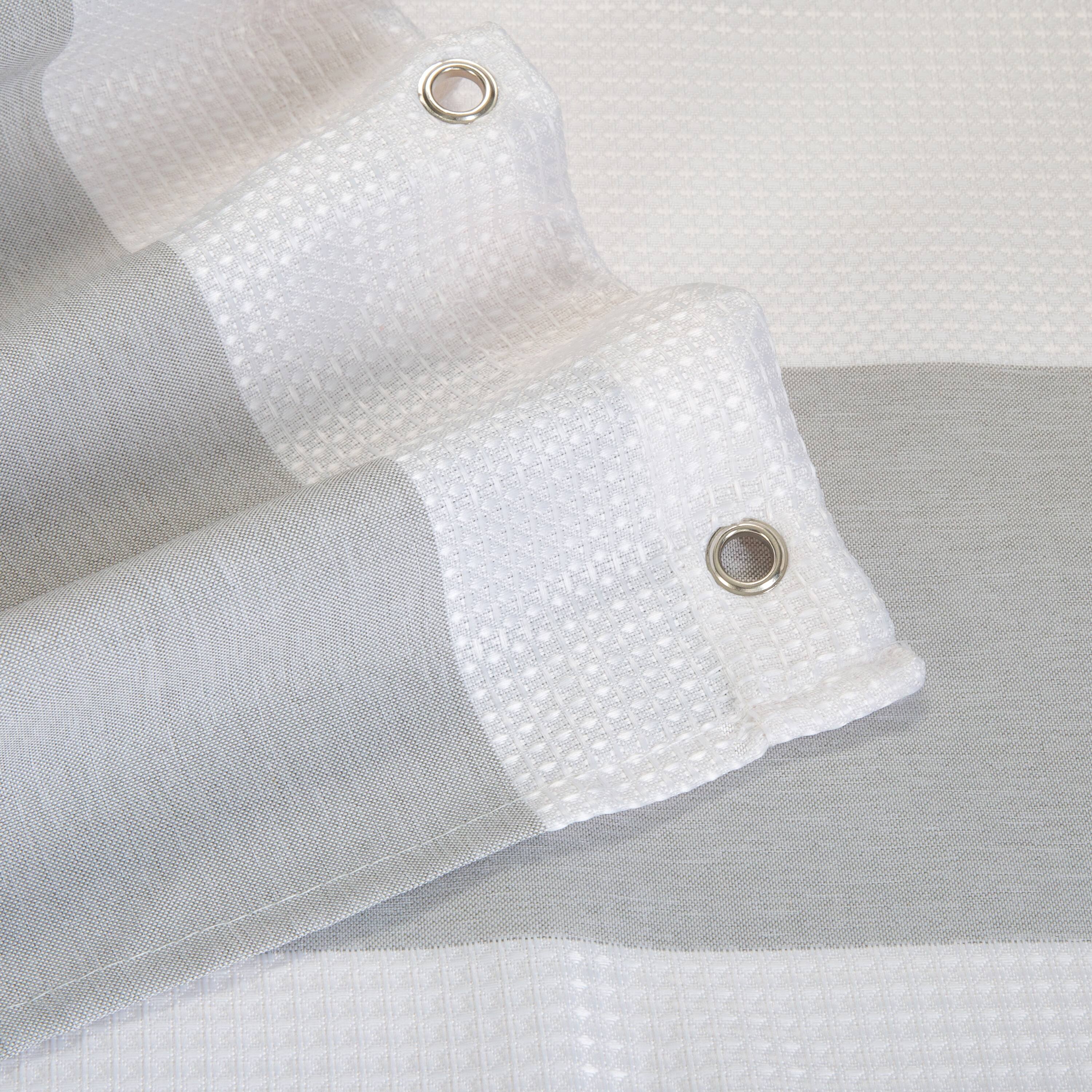 Elle Décor Gray Jacquard Weave Shower Curtain