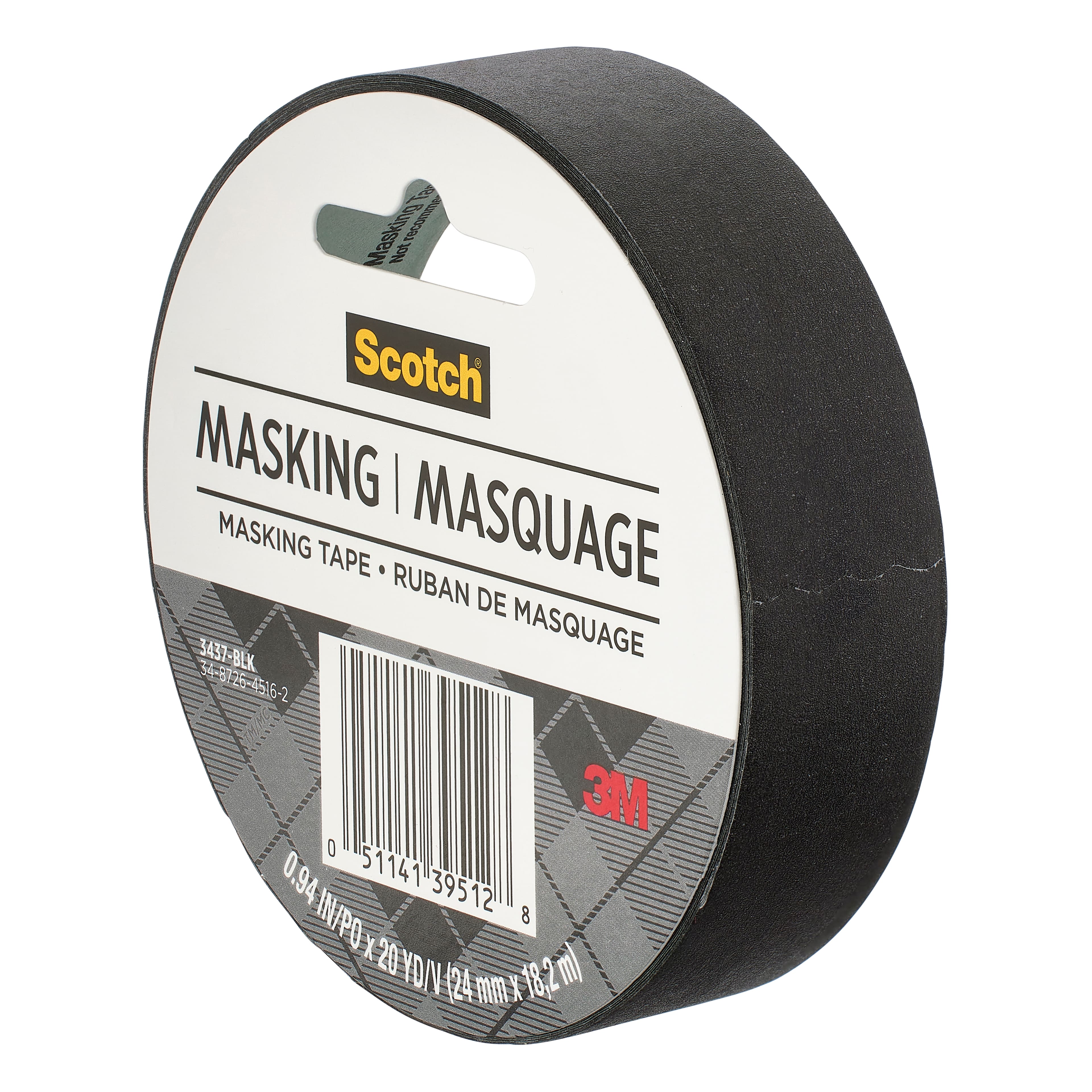 Ruban de masquage Expressions Scotch de 3M, noir