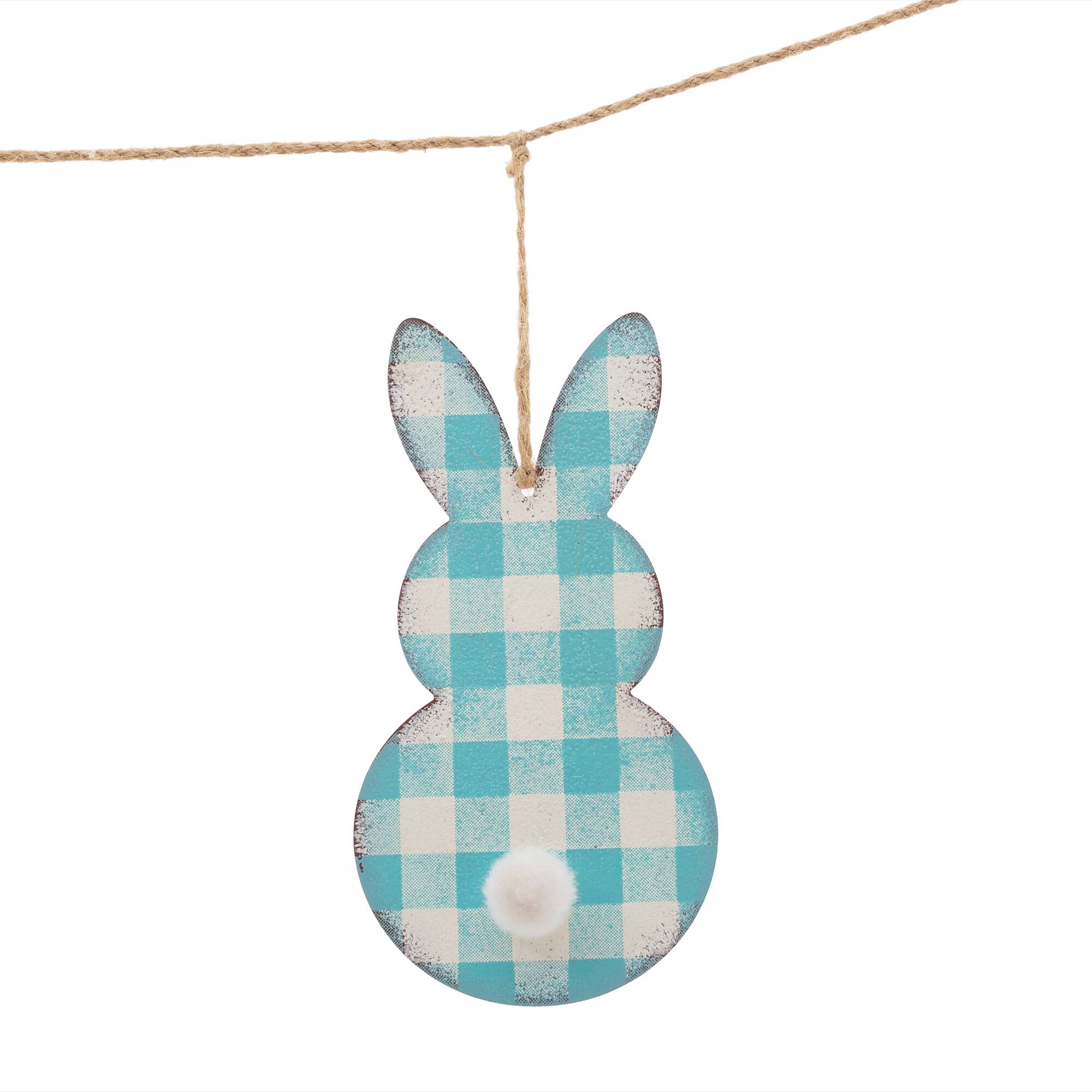 Glitzhome® 6ft. Easter Metal Bunny Garland