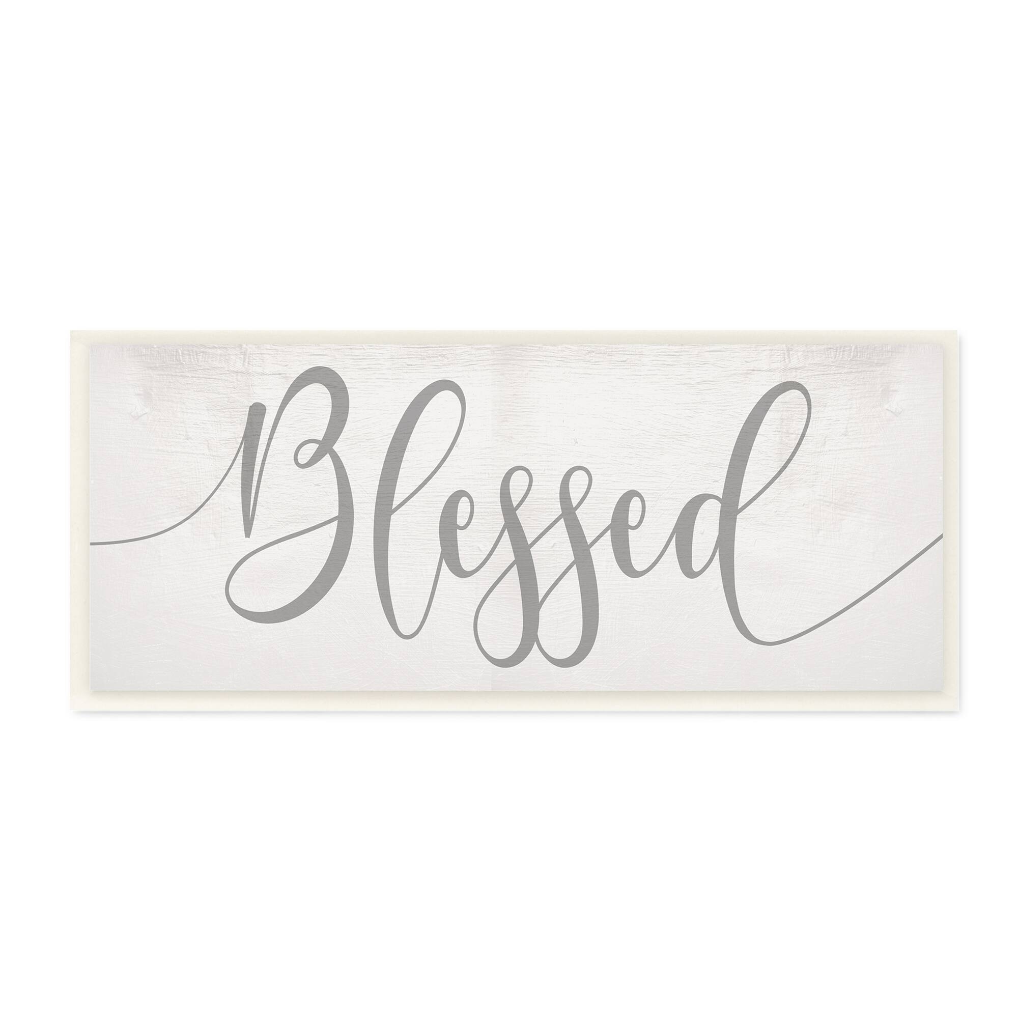 Stupell Industries Blessed Wooden Wall Plaque
