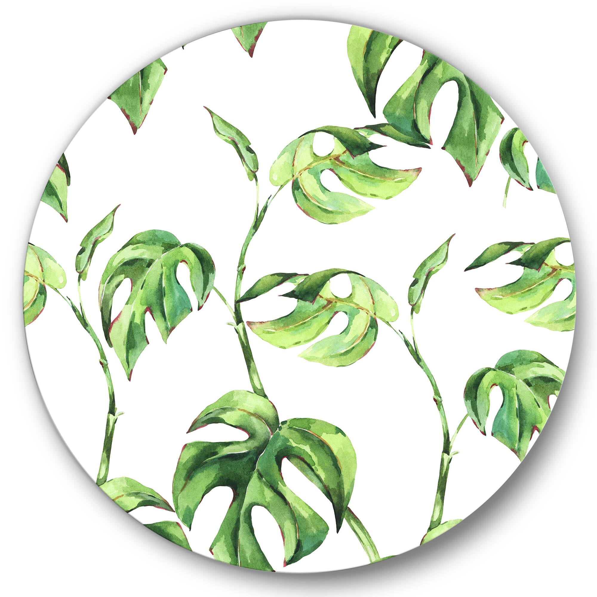 Designart - Vintage Floral Tropical Leaves II