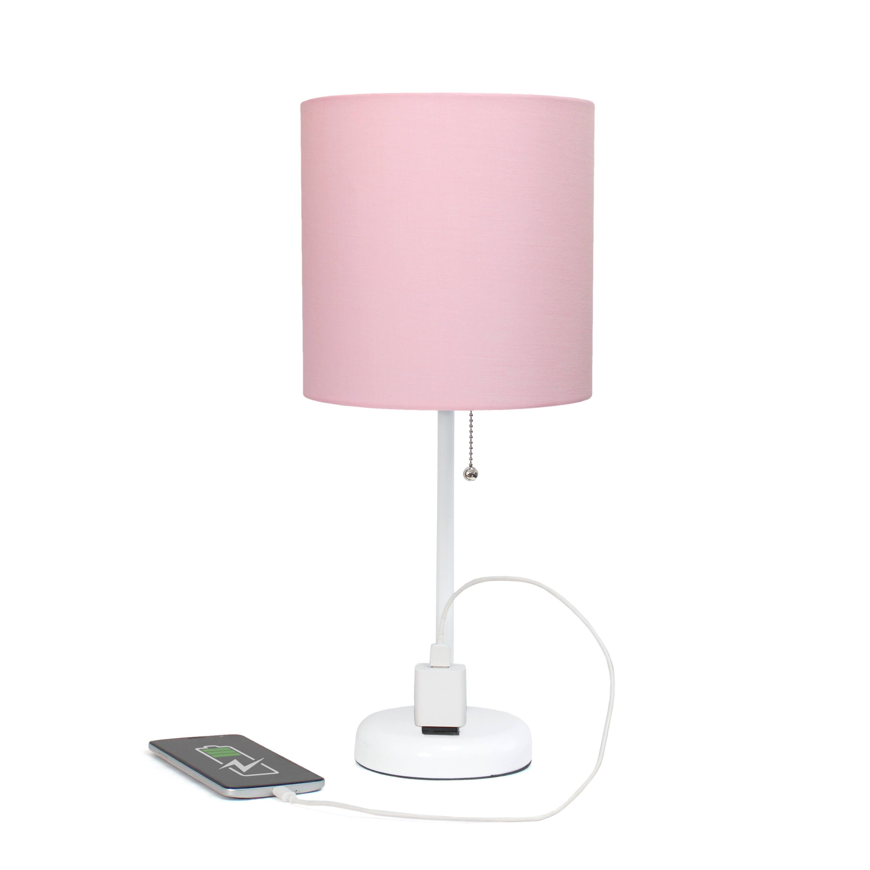 Creekwood Home Oslo 19.5&#x22; Power Outlet Table Lamp