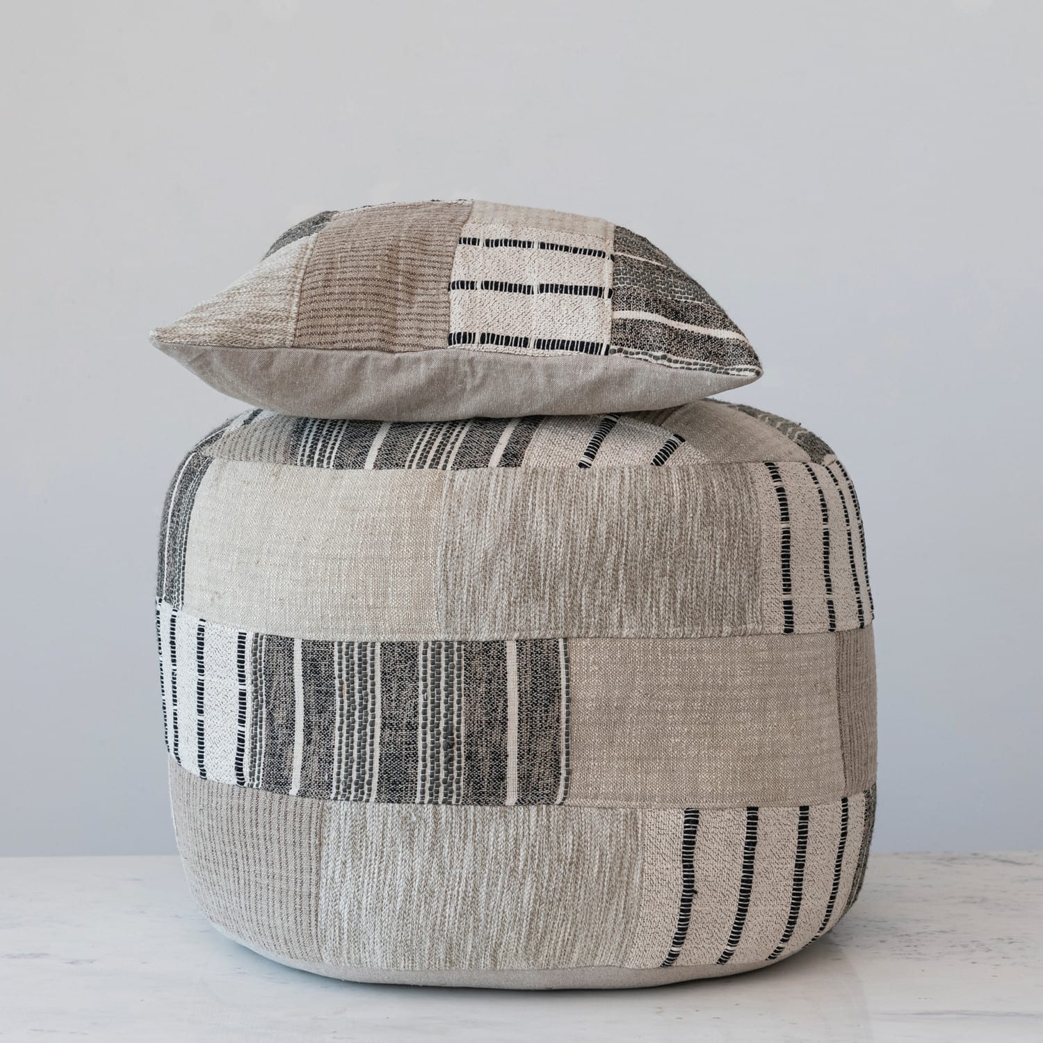 Hello Honey&#xAE; Multicolor Cotton Patchwork Throw Pillow Cover