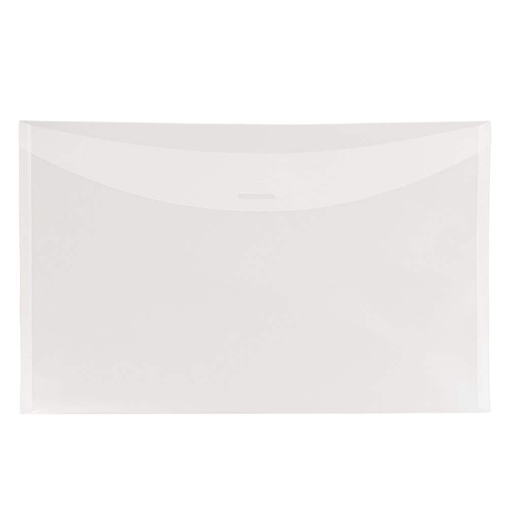 JAM Paper 6" x 9" Clear Plastic Tuck Flap Closure Envelopes, 12ct.