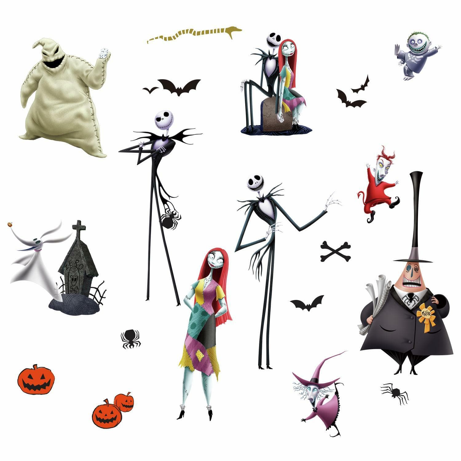 RoomMates The Nightmare Before Christmas Peel &#x26; Stick Wall Decals