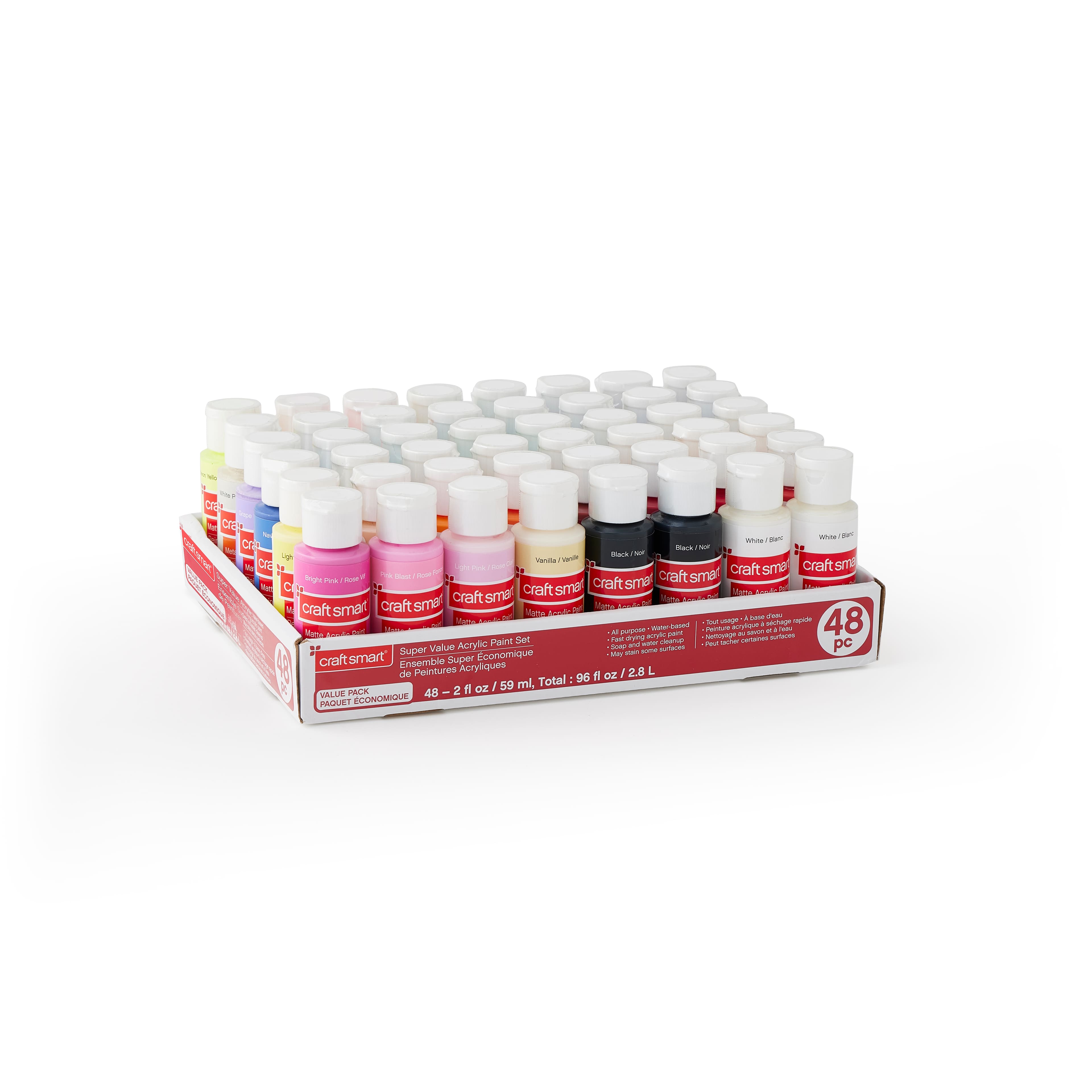 12 Packs: 4 ct. (48 total) Pastel Acrylic Paint Value Set by Craft Smart® 