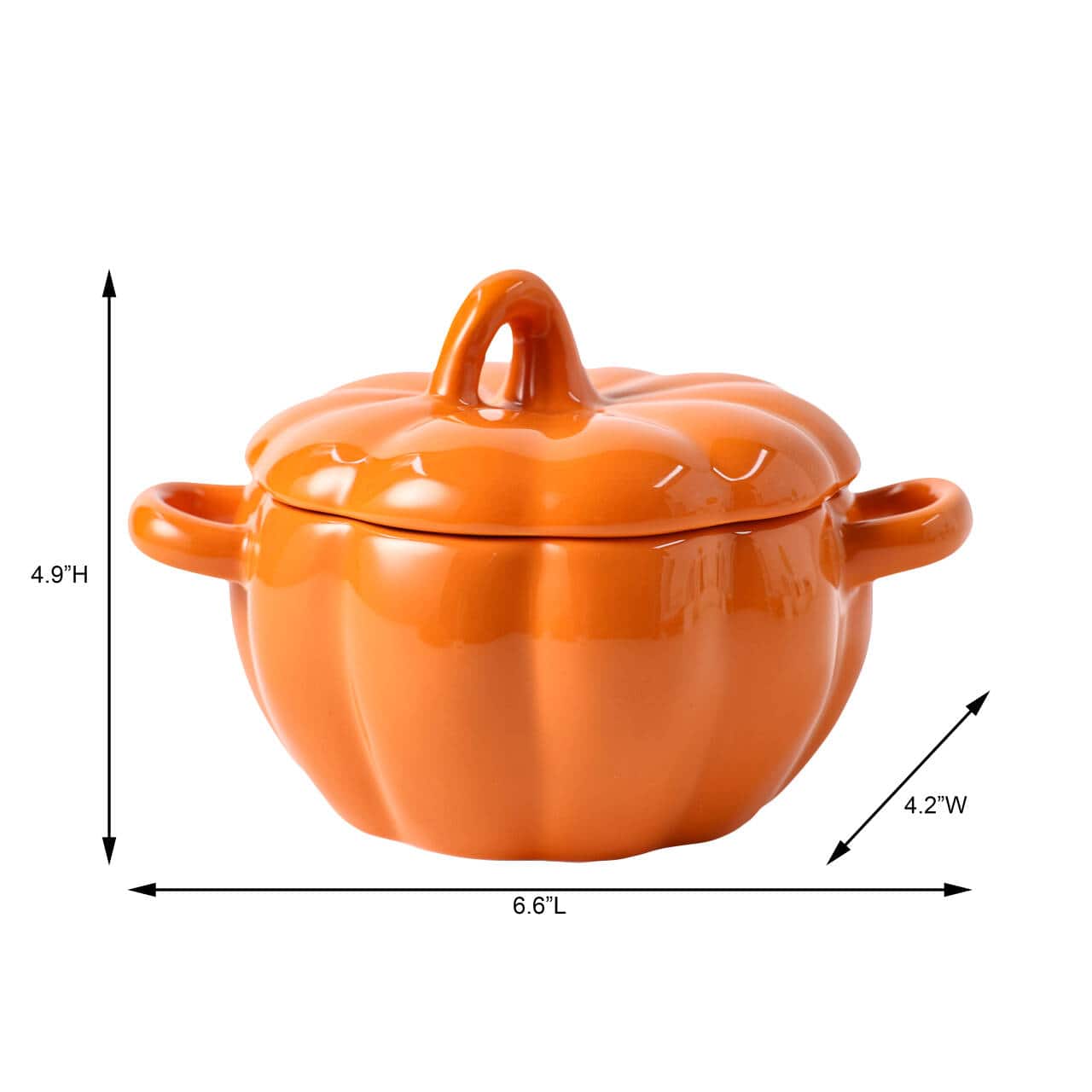 7&#x22; Orange Pumpkin Ceramic Baking Dish by Ashland&#xAE;