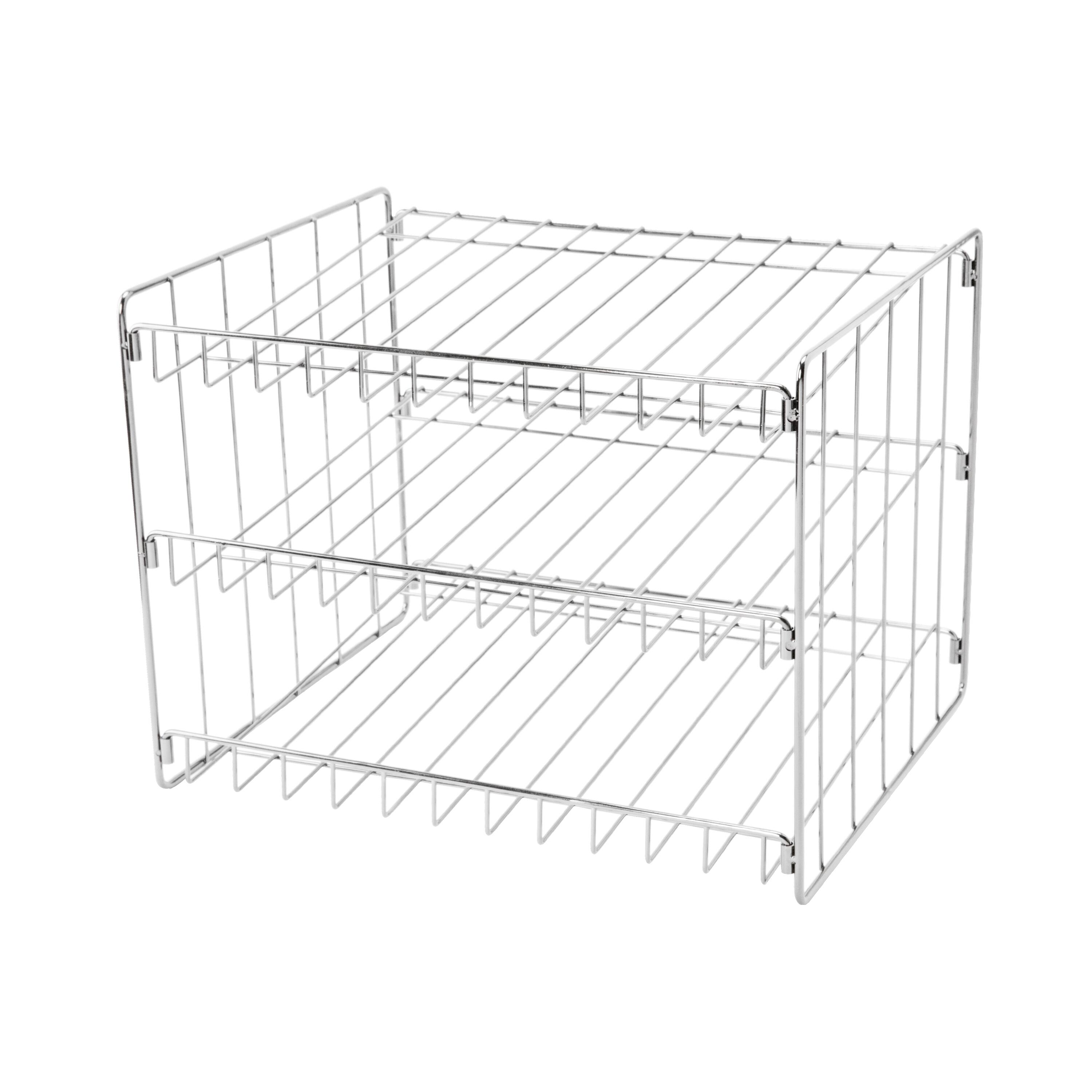 Kitchen Details 3-Tier Chrome Can Storage Organizer Rack