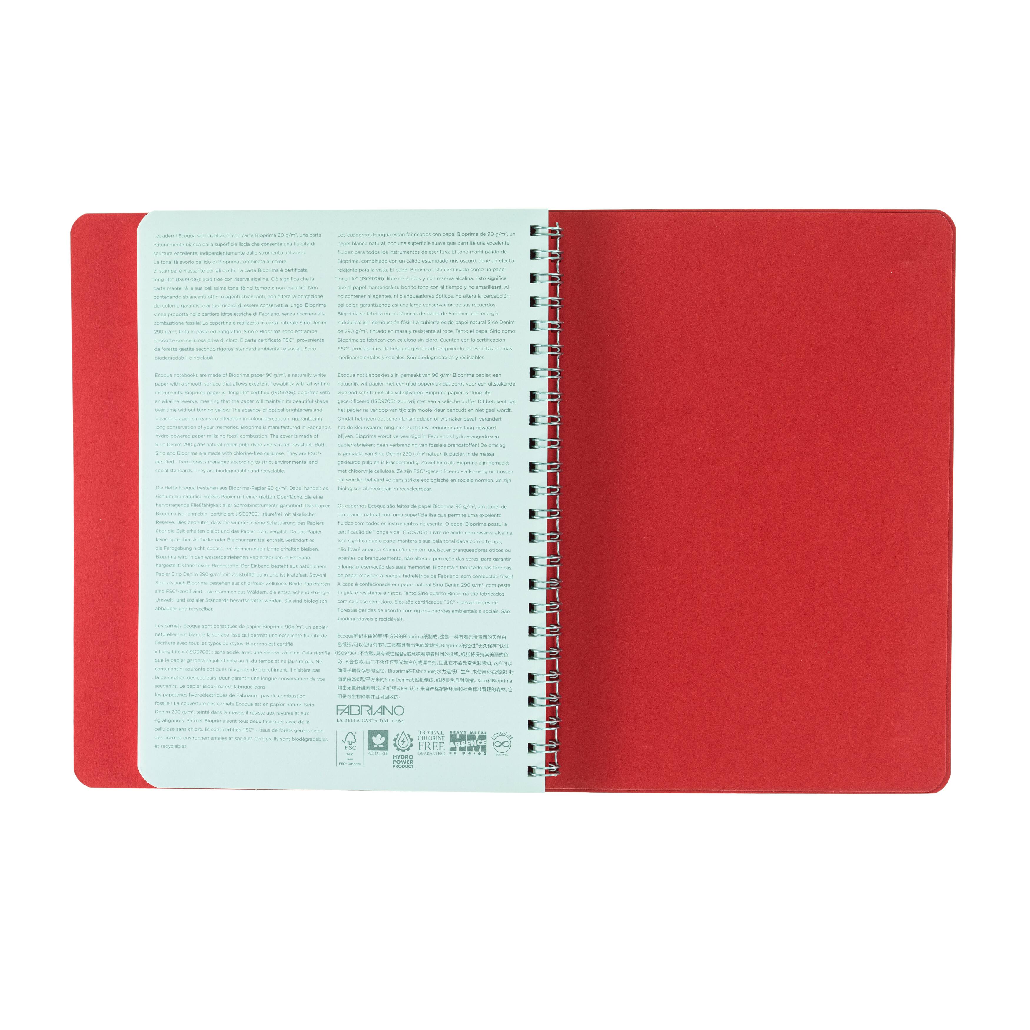 Fabriano® Ecoqua Plus Dotted A5 Hidden Spiral-Bound Notebook