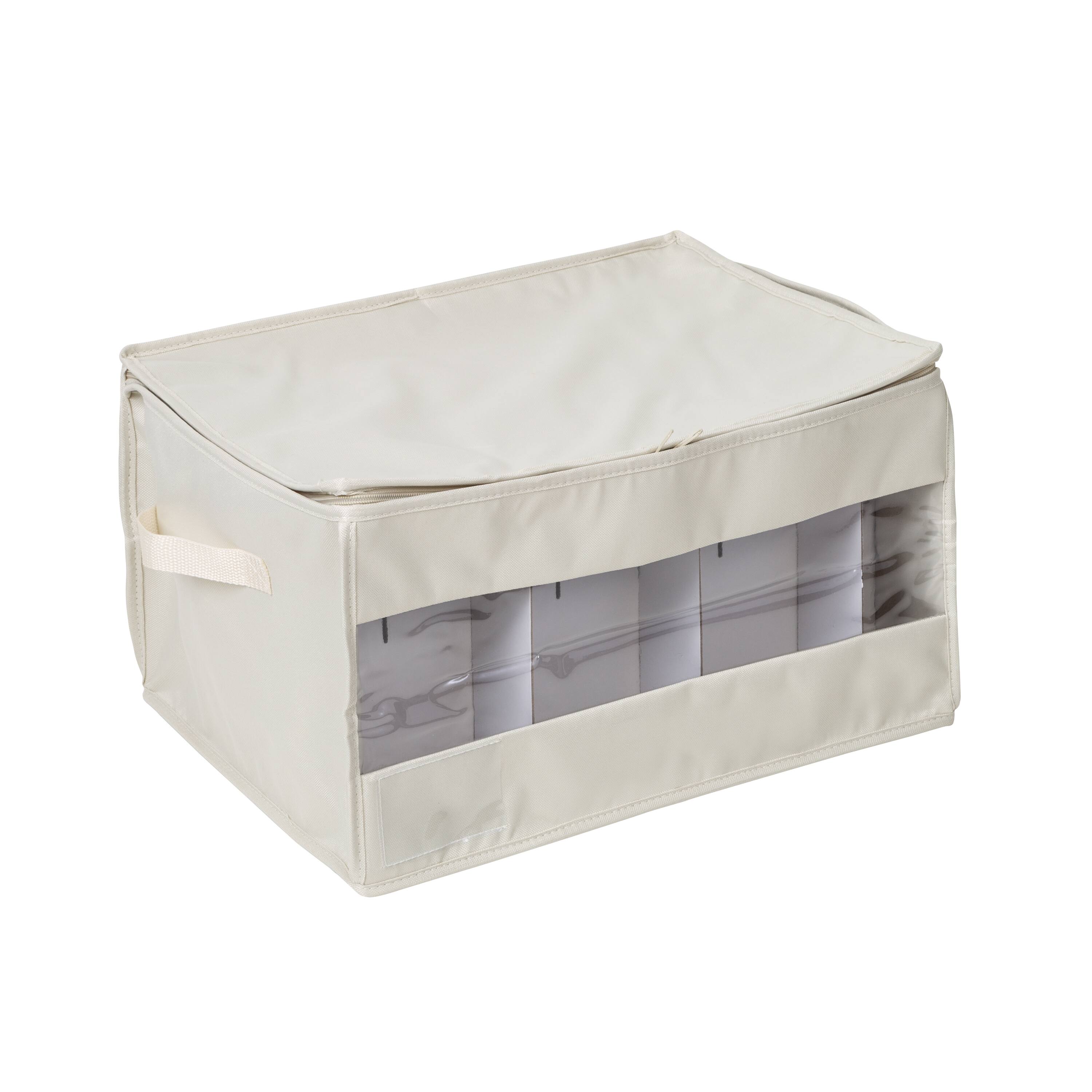 Honey Can Do Natural Stemware Storage Box Set