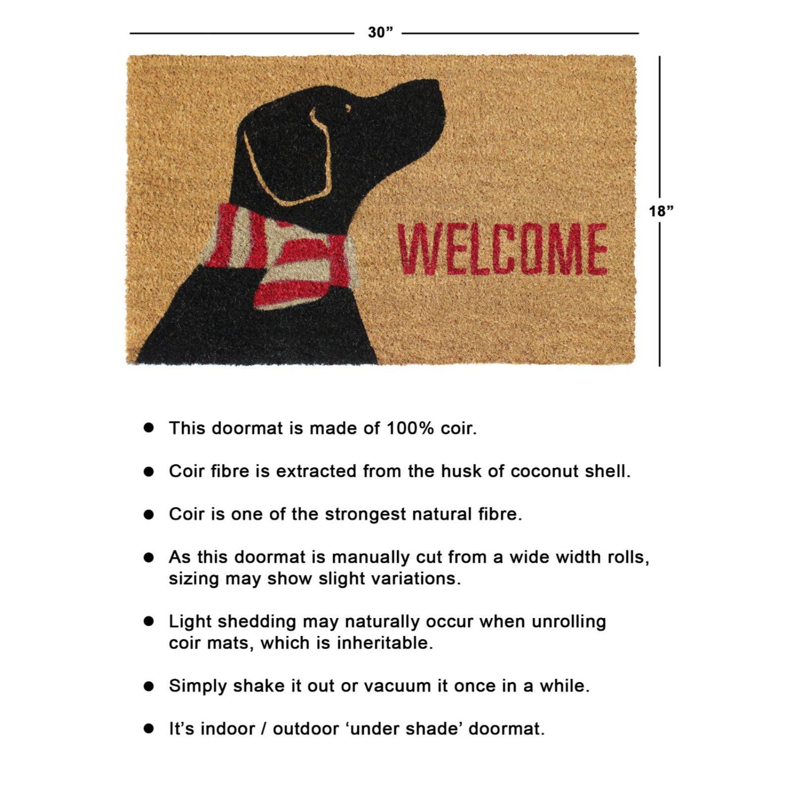 Rugsmith Natural Tufted Dog Welcome Doormat, 18 x 30