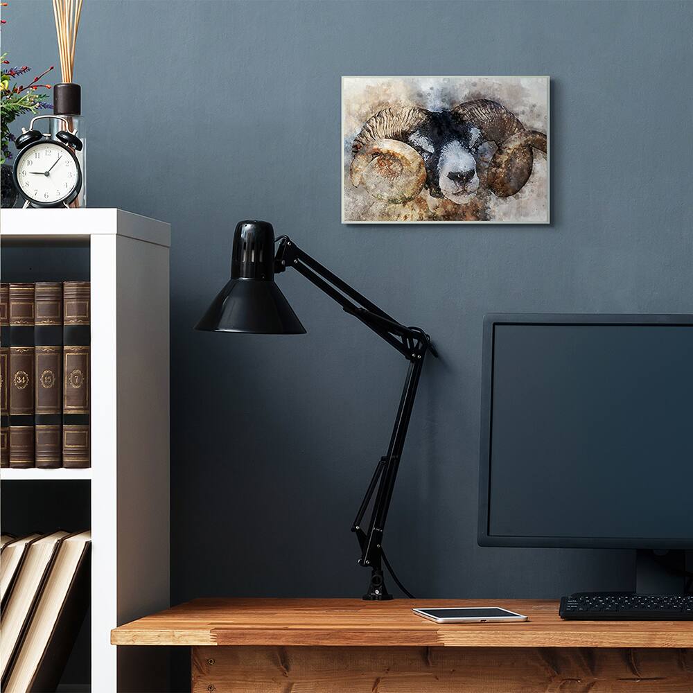 Stupell Industries Big Horned Ram Abstract Dreamlike Portrait Wall Plaque